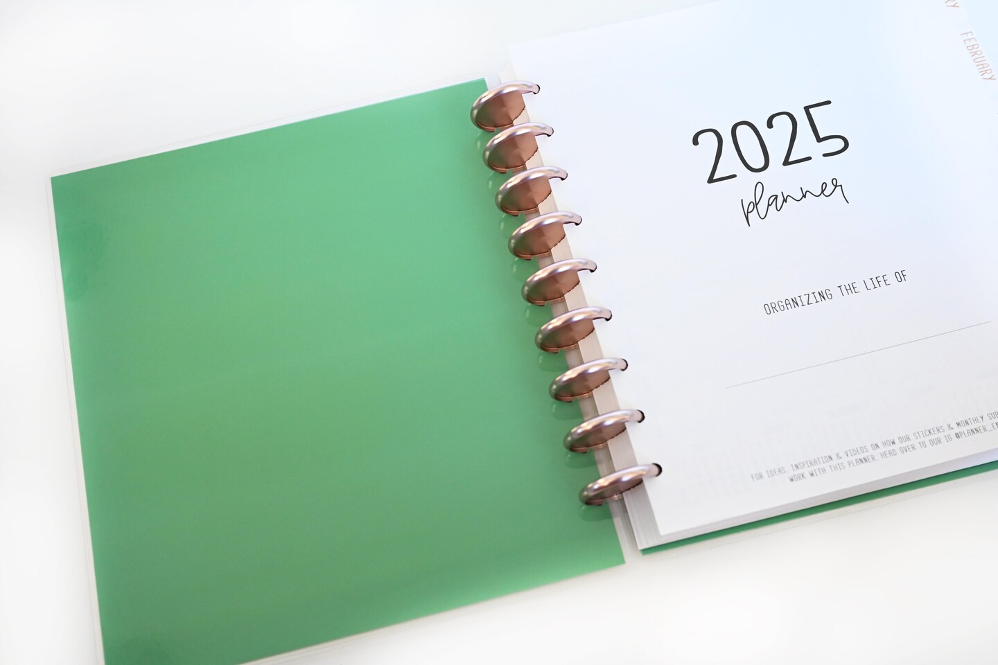 2025 Planner - Horizontal Layout, Disc Bound - &#x22;Rainbow Glitz&#x22; (#701)