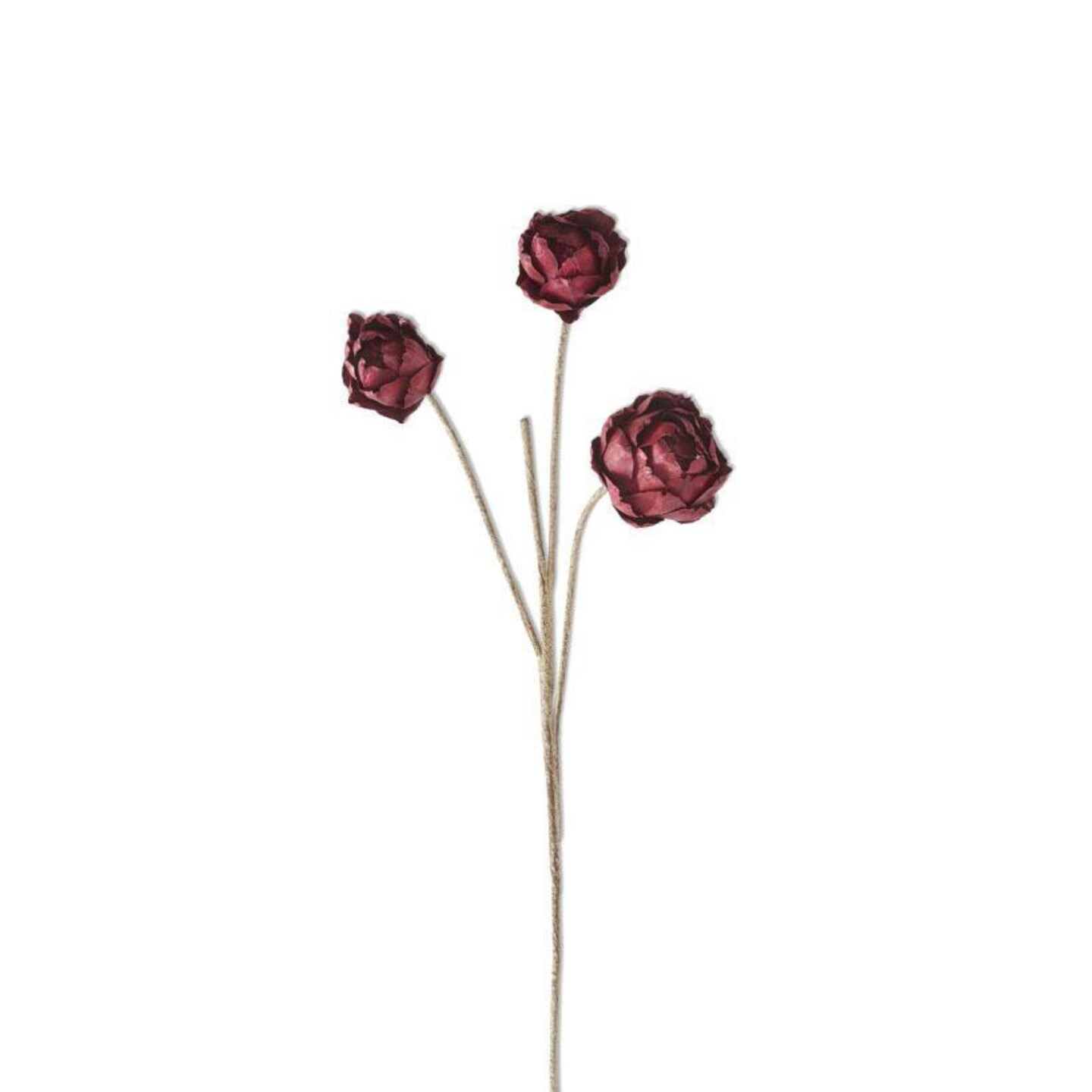 Burgundy Artichoke Spray Dried Look Textured Floral Stem 33 Inch-41160A-BU