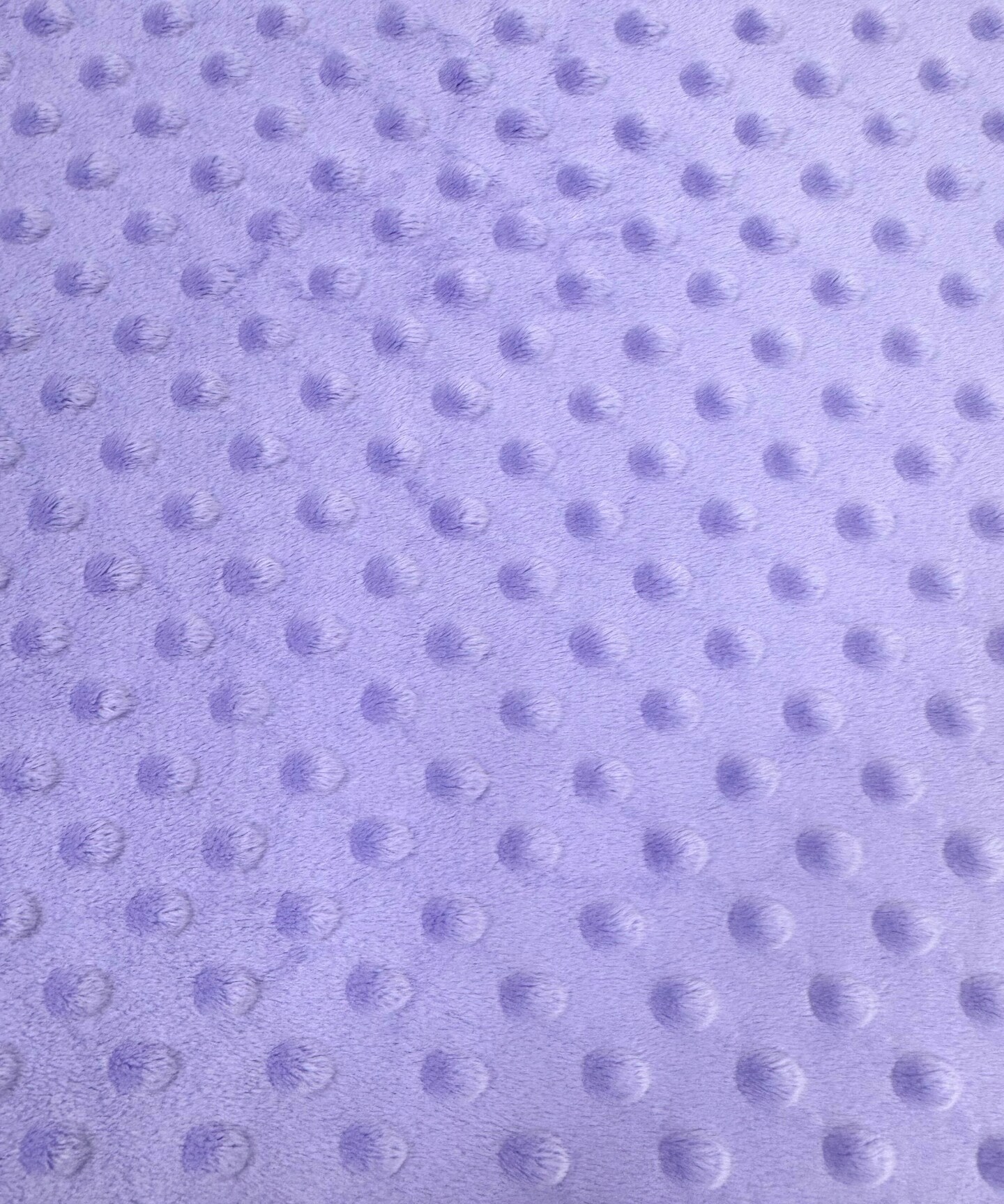 Lilac Minky Dot Fabric by the Yard, 60" Wide Ultra-Soft Plush Minky Fabric for Baby Blankets, Nursery Decor, Plush Toys & Sewing