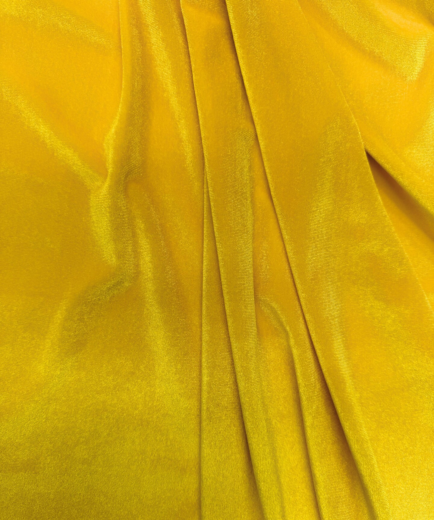 Yellow Stretch Velvet Fabric by the Yard, 58" Wide Plush Velvet 4-Way Stretch