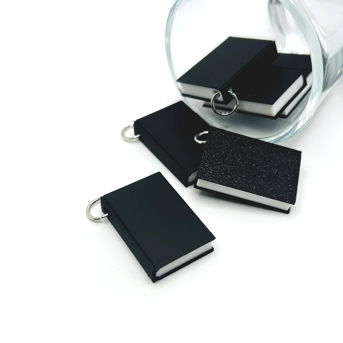 3D Black Book Charms, 27x18mm