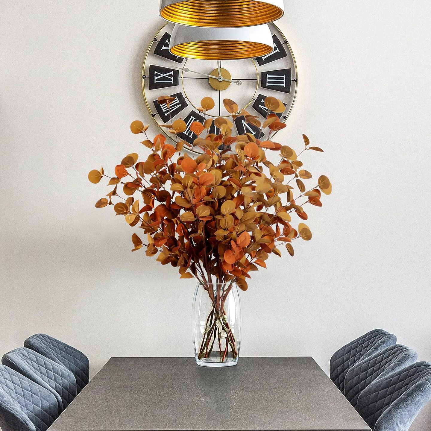 6 Pcs Artificial Eucalyptus Stems Fall