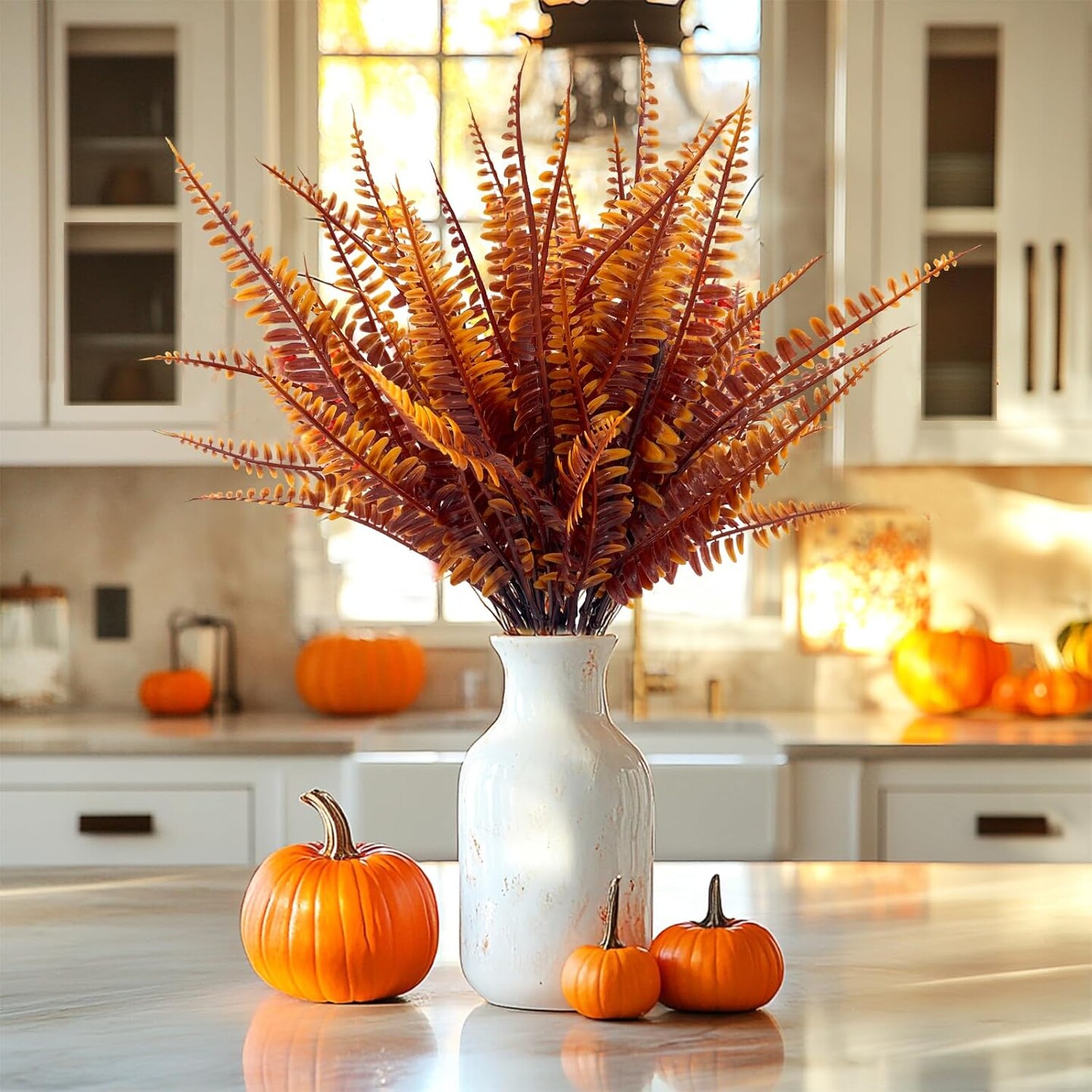 12 Bundles Artificial Fall Flowers for Outdoors Fall Decorations