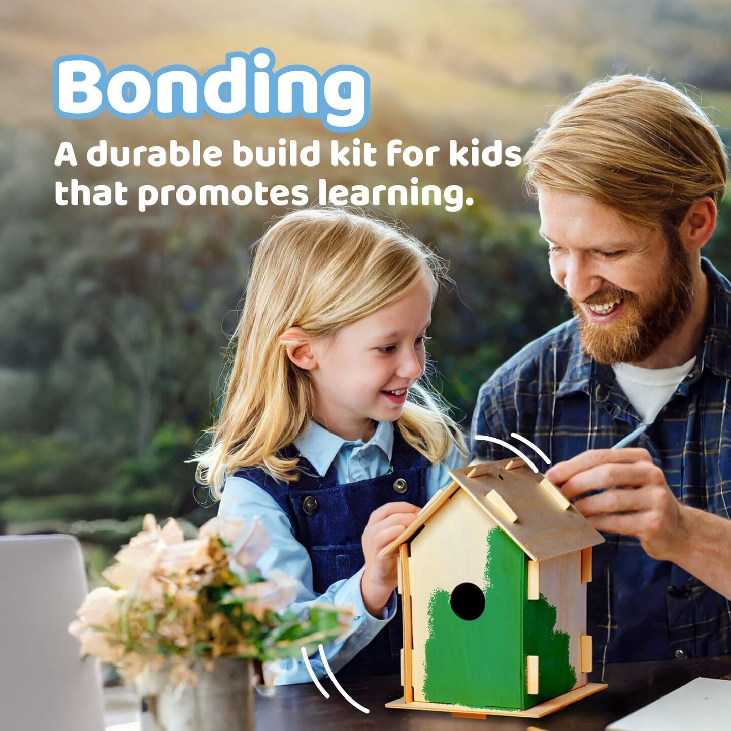 12 DIY Wooden Bird House Kits &#x2013; Paintable Craft Set with Brushes, Stickers &#x26; Strings