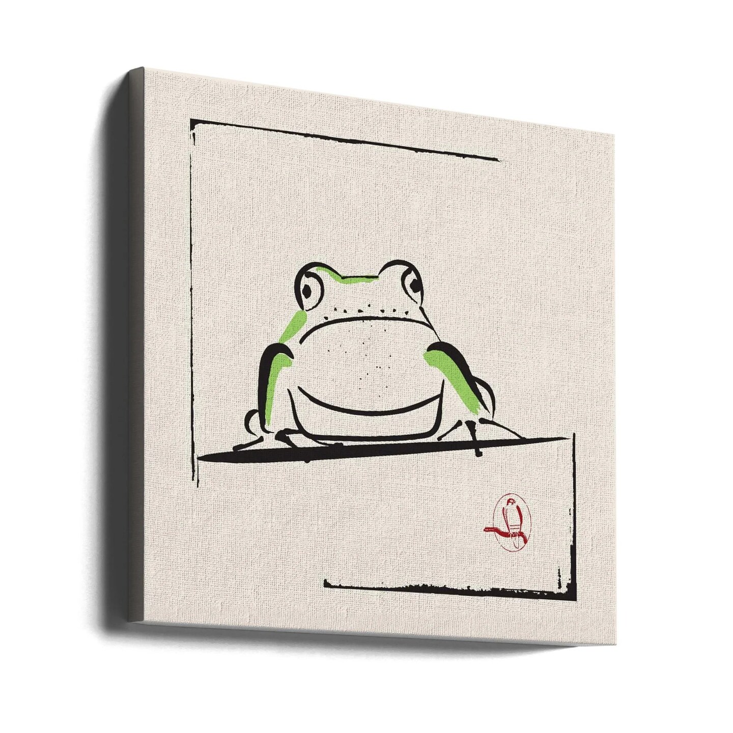 Frog Square 24x24 Canvas - Corporate Office Art