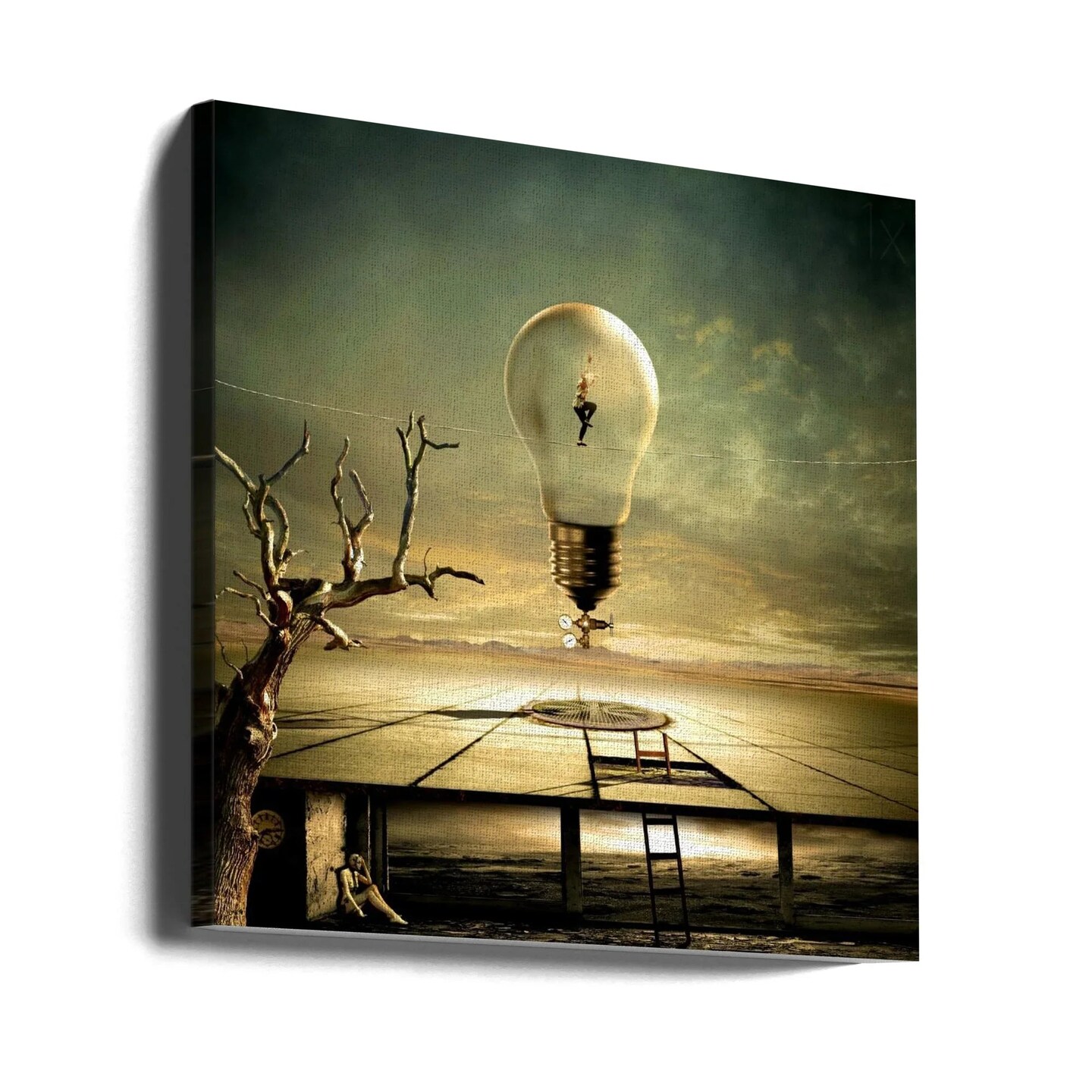 nightwalk Square 24x24 Canvas - Corporate Office Art