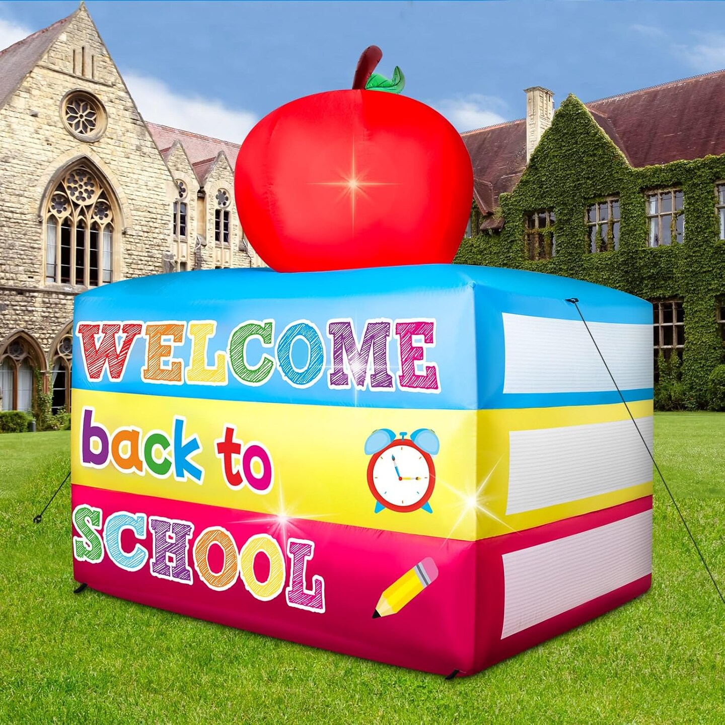 5FT Welcome Back to School Inflatable Book Giant Inflatable Book
