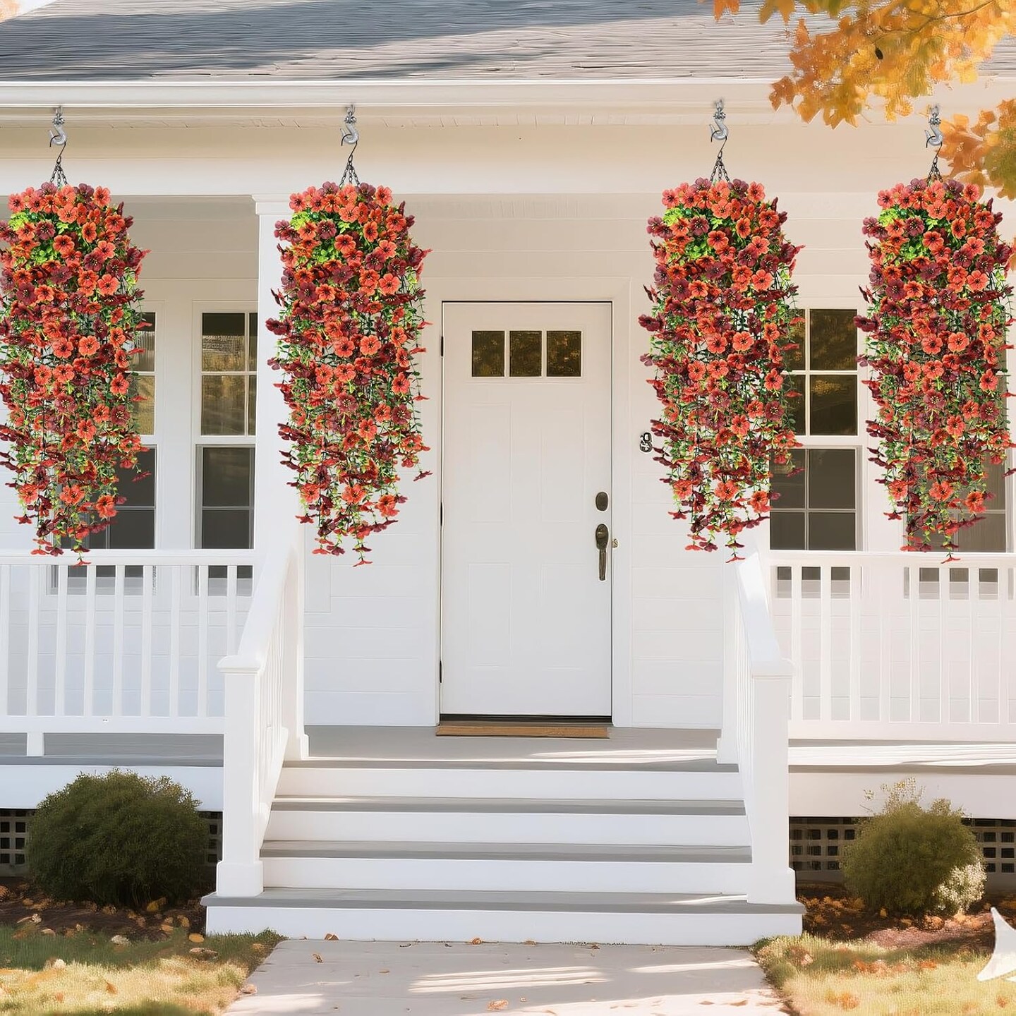 Artificial Flowers for Outdoors Fall Decoration, 2 PCS