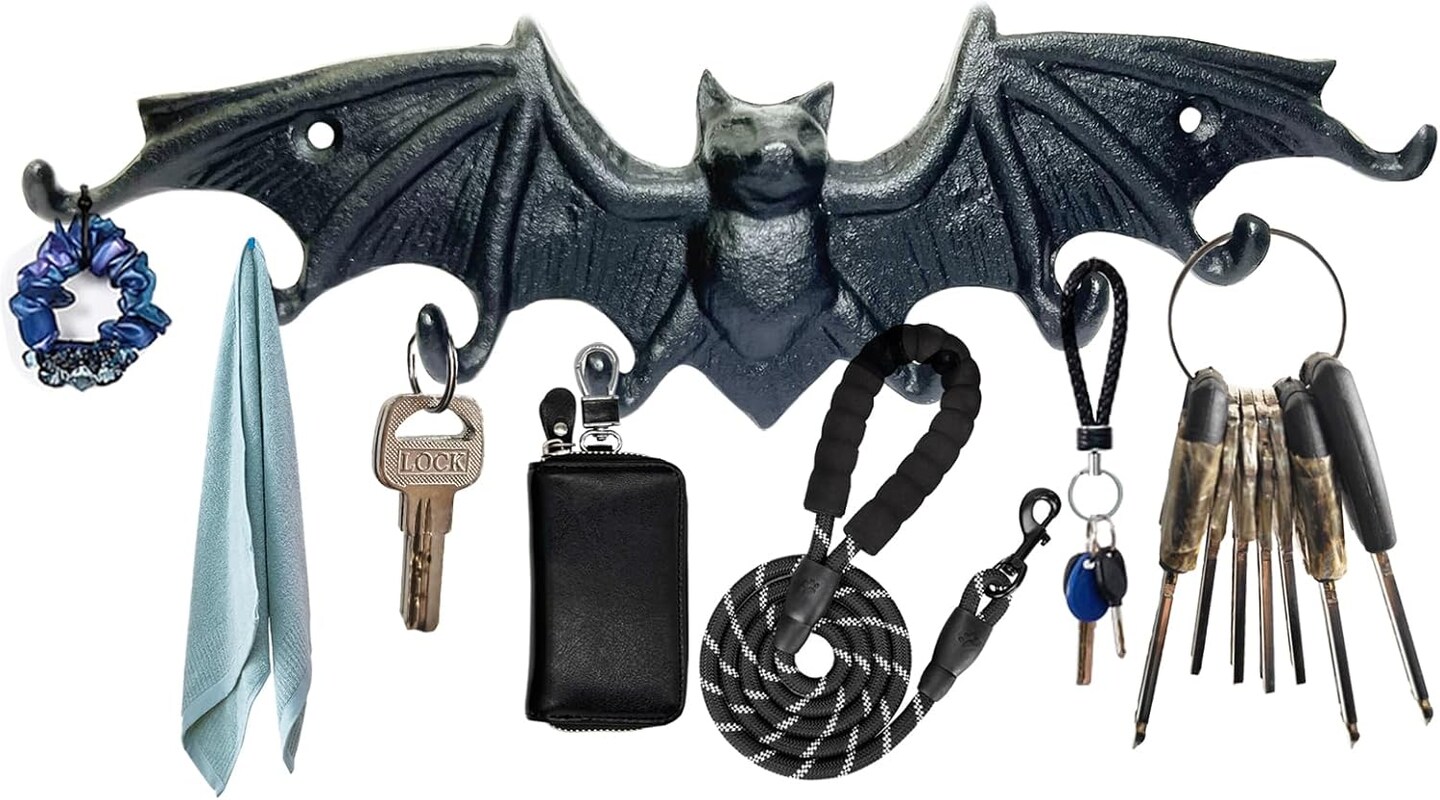 Gothic Bat Key Rack Wall Mount