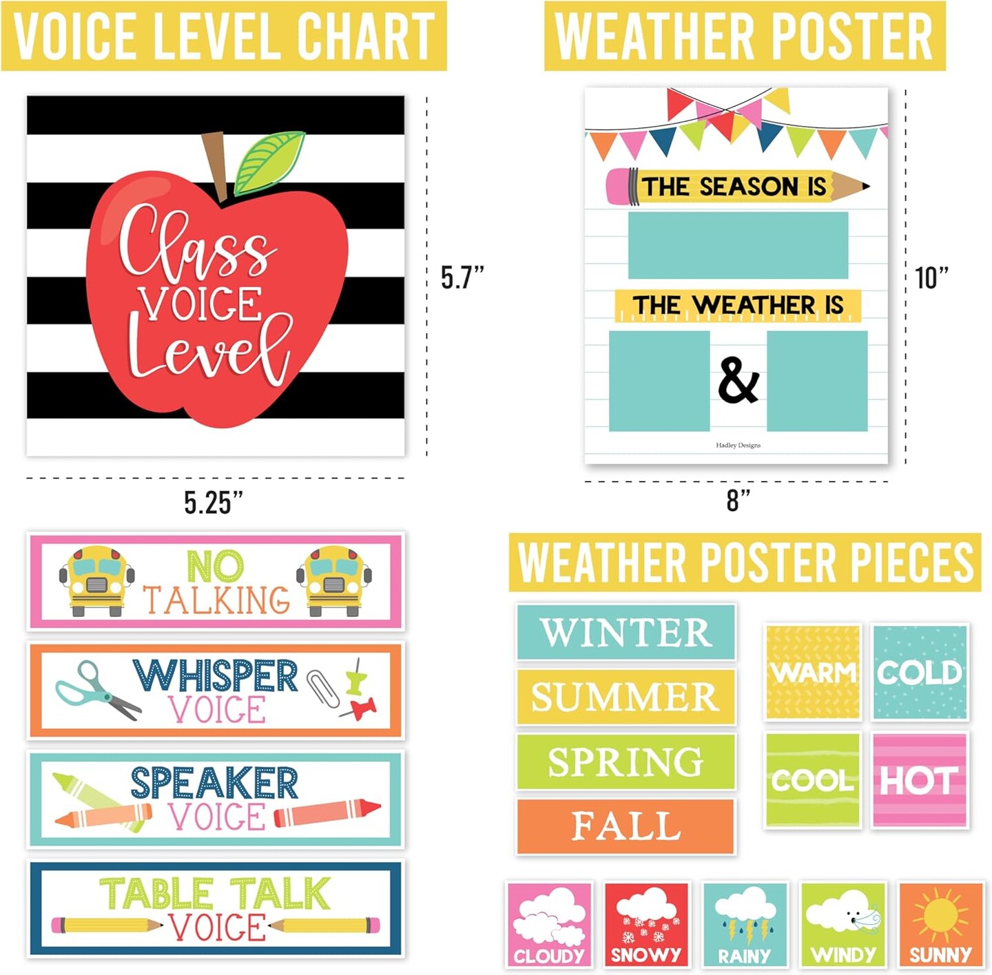 Colorful Classroom Calendar Set Bulletin Board Sets For Teachers