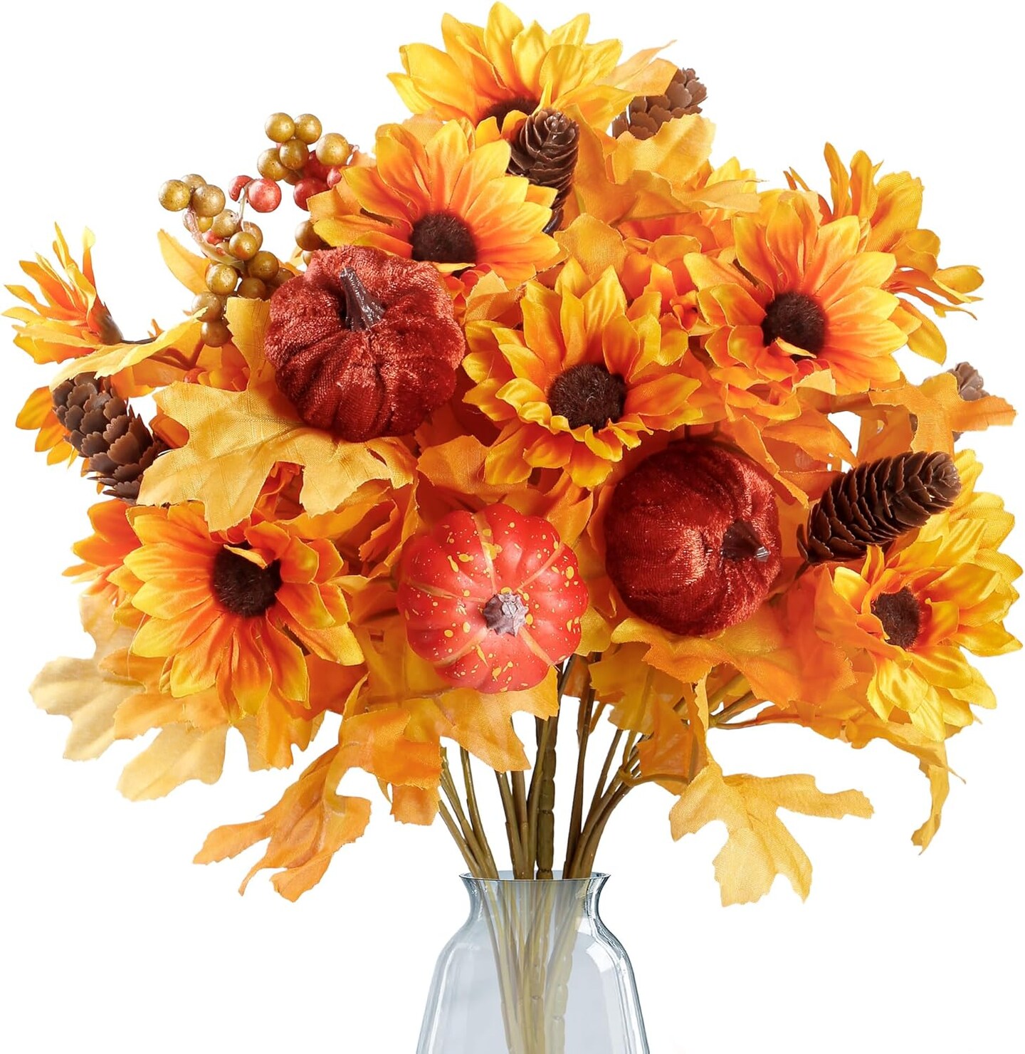 Artificial Fall Flowers 4 Pcs Floral Arrangement