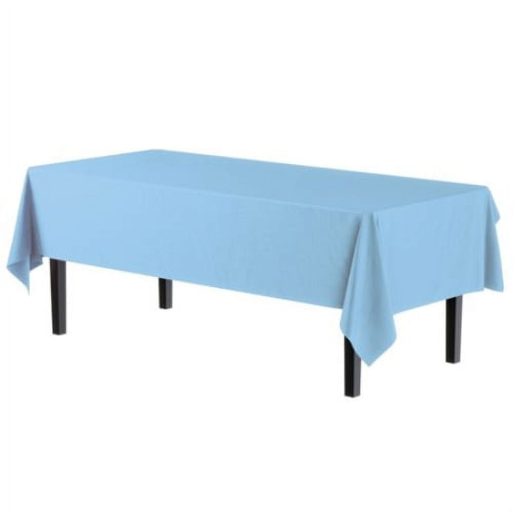 Exquisite 6-Pack Premium Plastic Tablecloth 54in. x 108in. Rectangle Plastic Table Cover