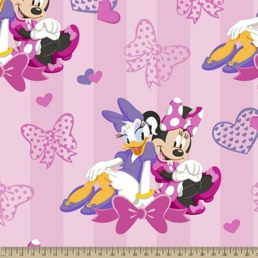 Disney Minnie Happy Helpers Minnie and Daisy Fleece Fabric by the Yard