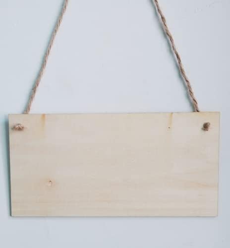 4 Pcs Unfinished Wood Sign Blank Hanging Wooden Plaque DIY Craft-3.93x7.87 inch