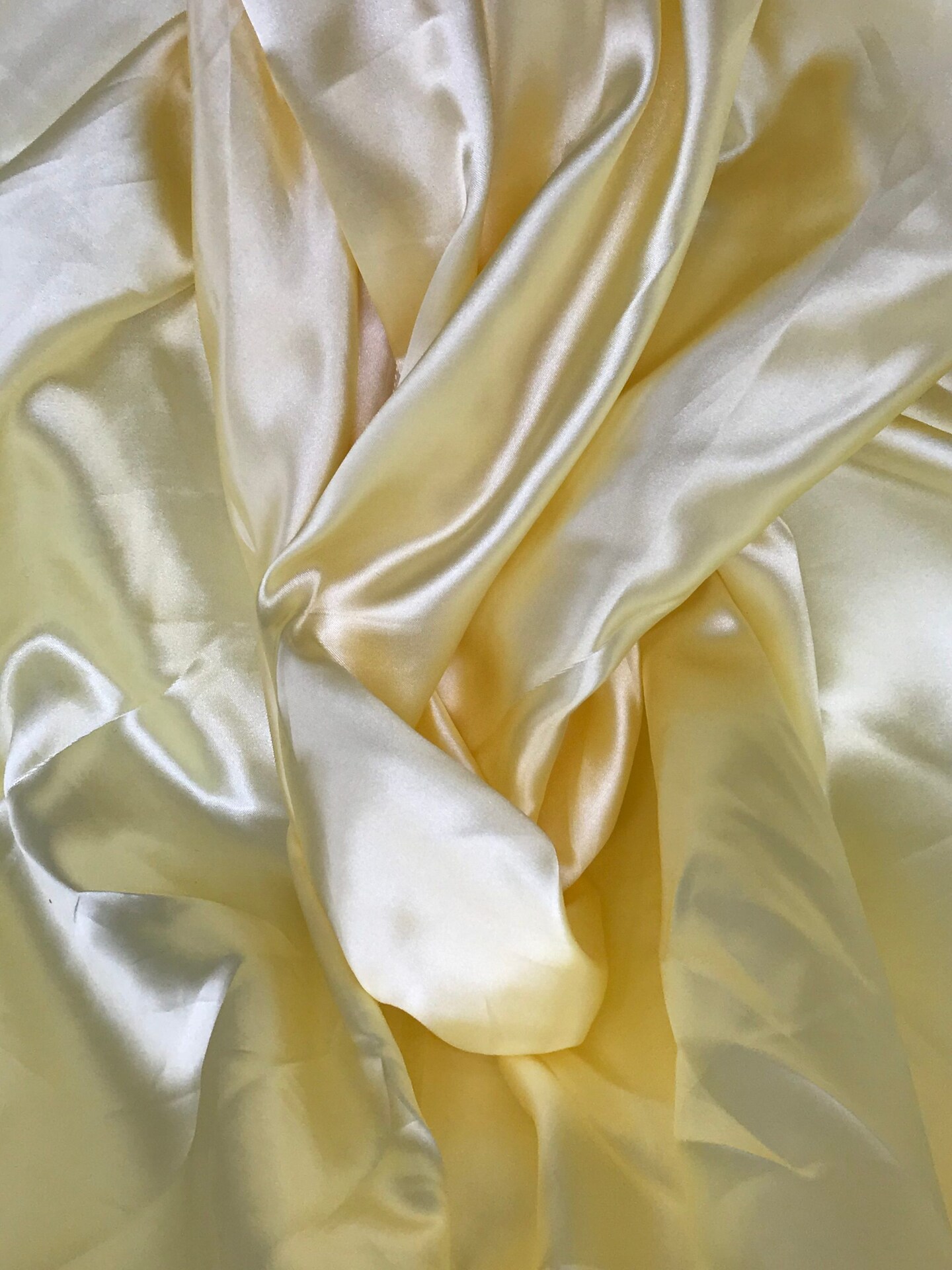 1 Yard Banana Yellow Luxe Satin Textile 100 Percent Polyester for Fashion Drapery and Creative Crafts 58/60 Inch Width