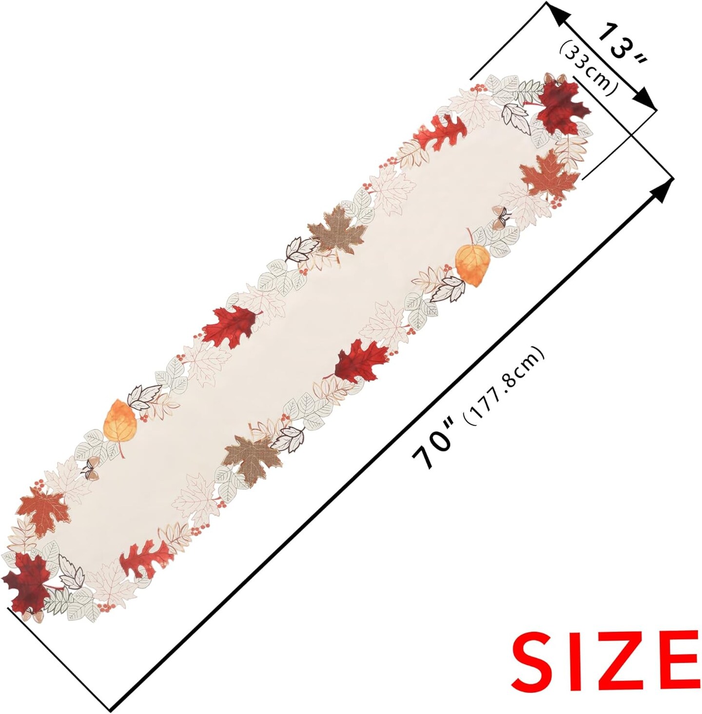 Linen Textured Fall Halloween Table Runner 70 Inches Long -13 x 70 Inch