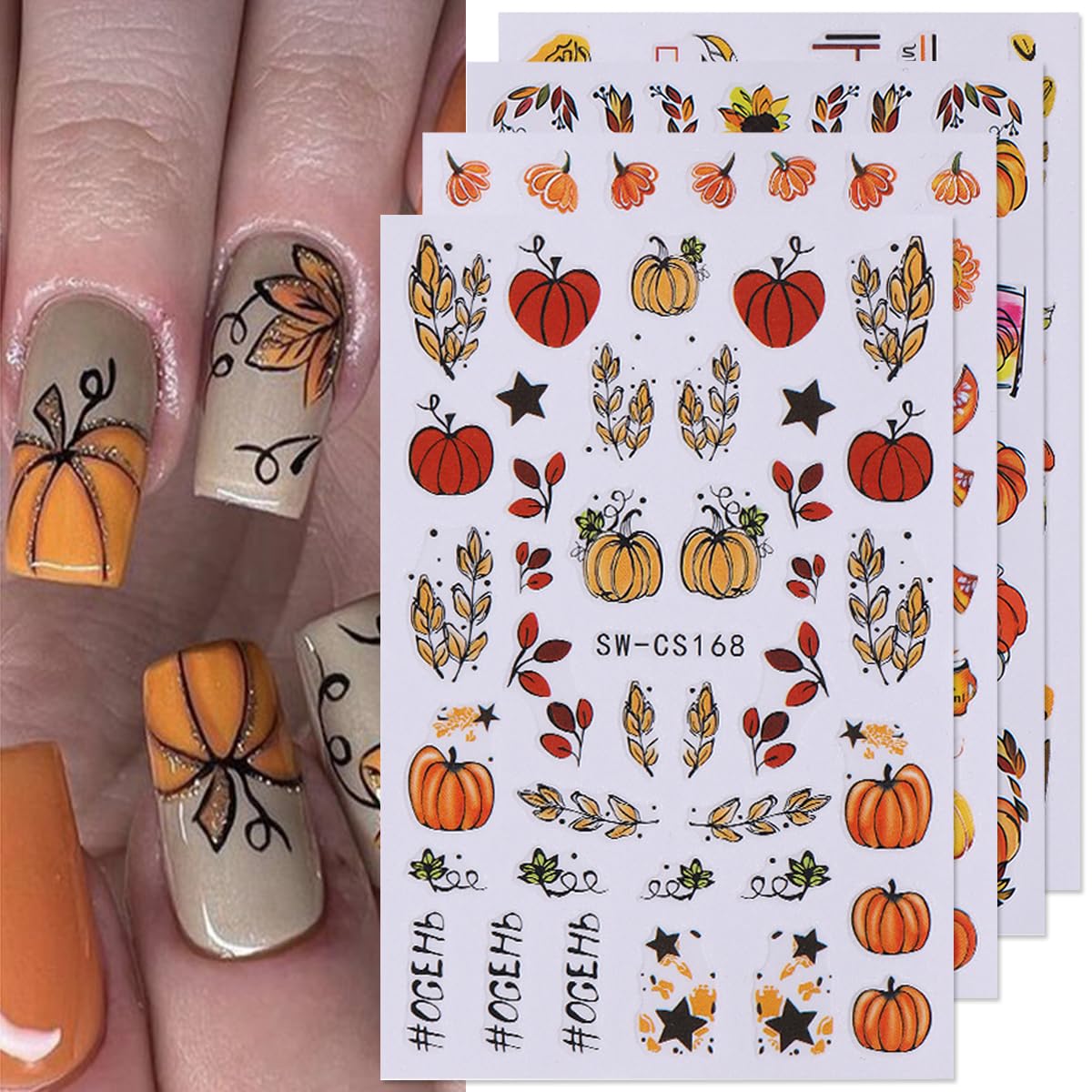 Fall Nail Art Stickers Decals Autumn