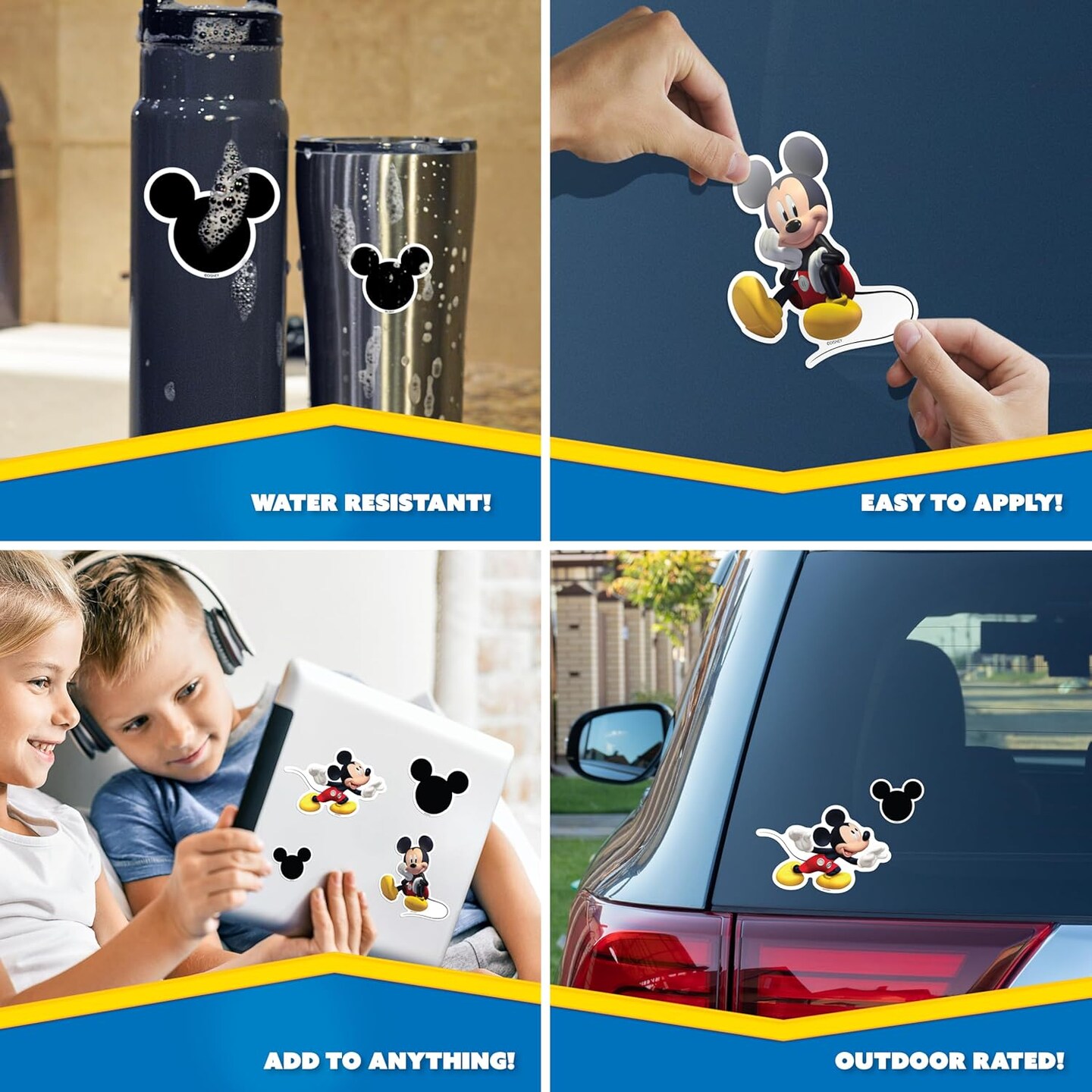 Disney Junior Mickey Mouse Clubhouse Decals - Set of 4 Mickey Mouse Stickers