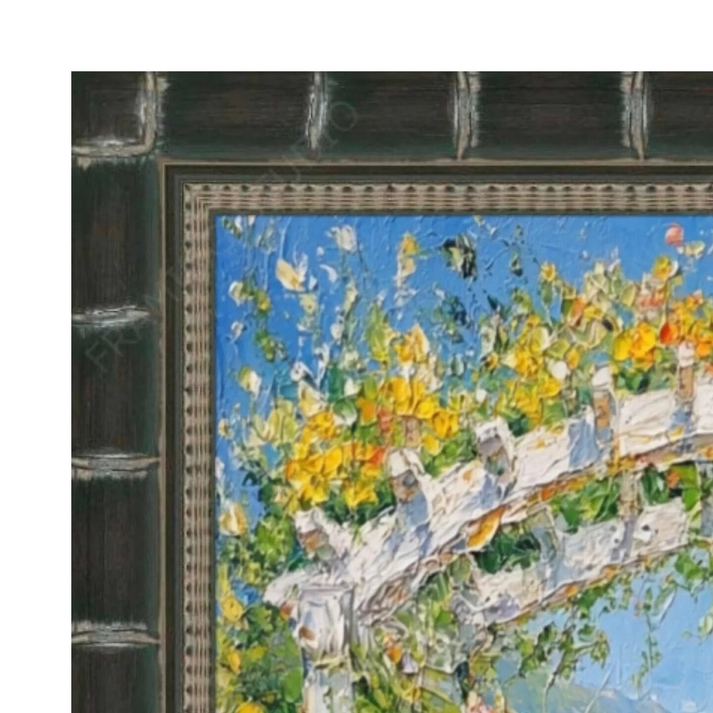 Boho Black Bamboo Wood Picture Frame 40x60 frame