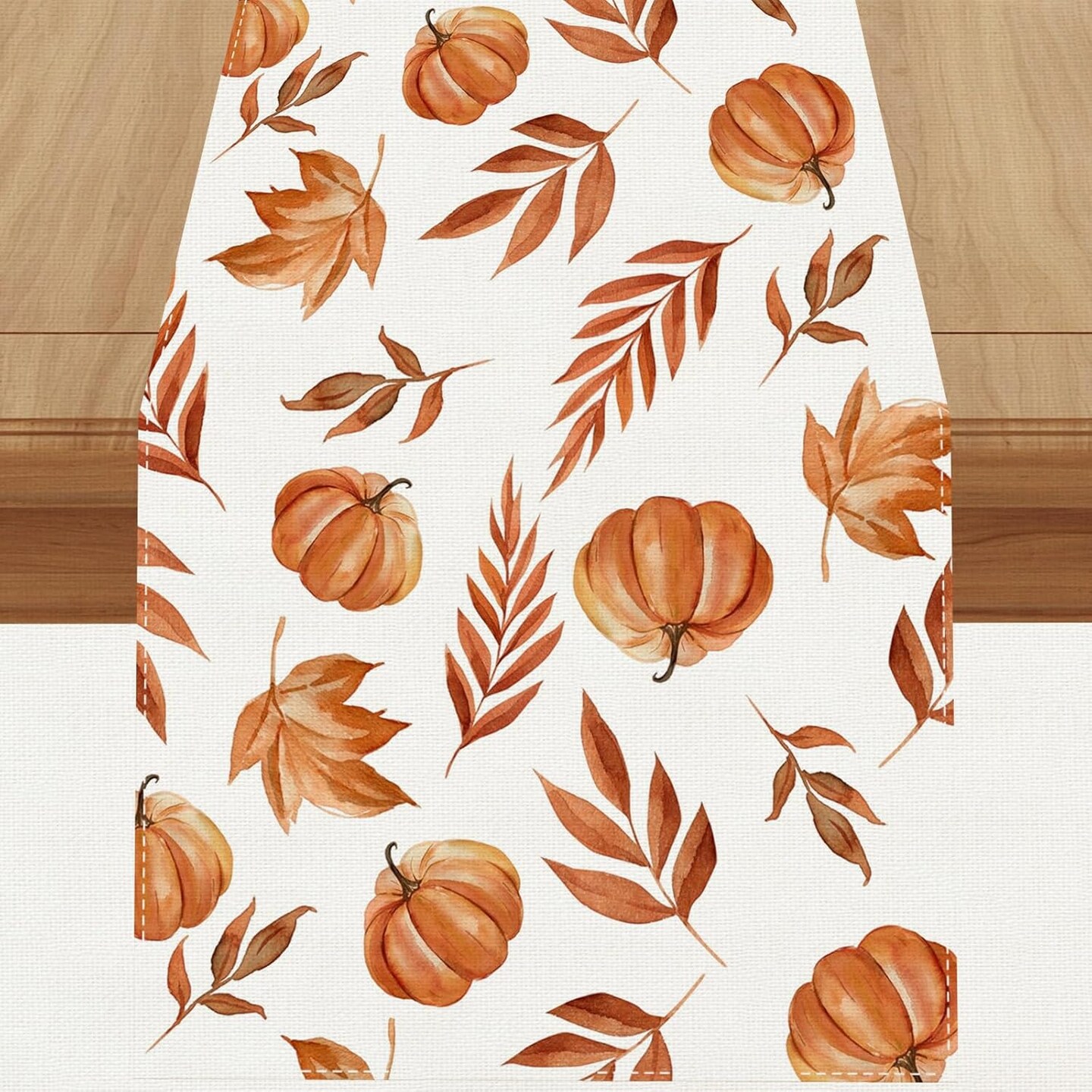 Linen Fall Table Runner 72 Inches Long Fall Leaves Pumpkin | Michaels