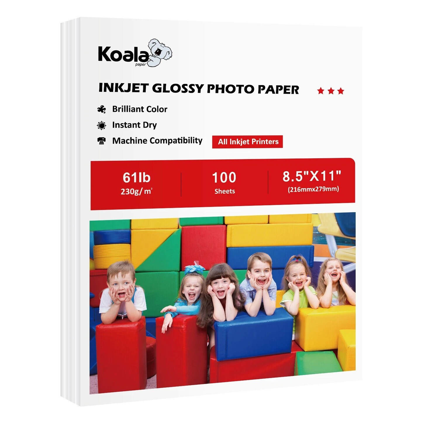 Koala Premium Glossy 61lb/230gsm Thick Inkjet Photo Paper in Multiple Sizes