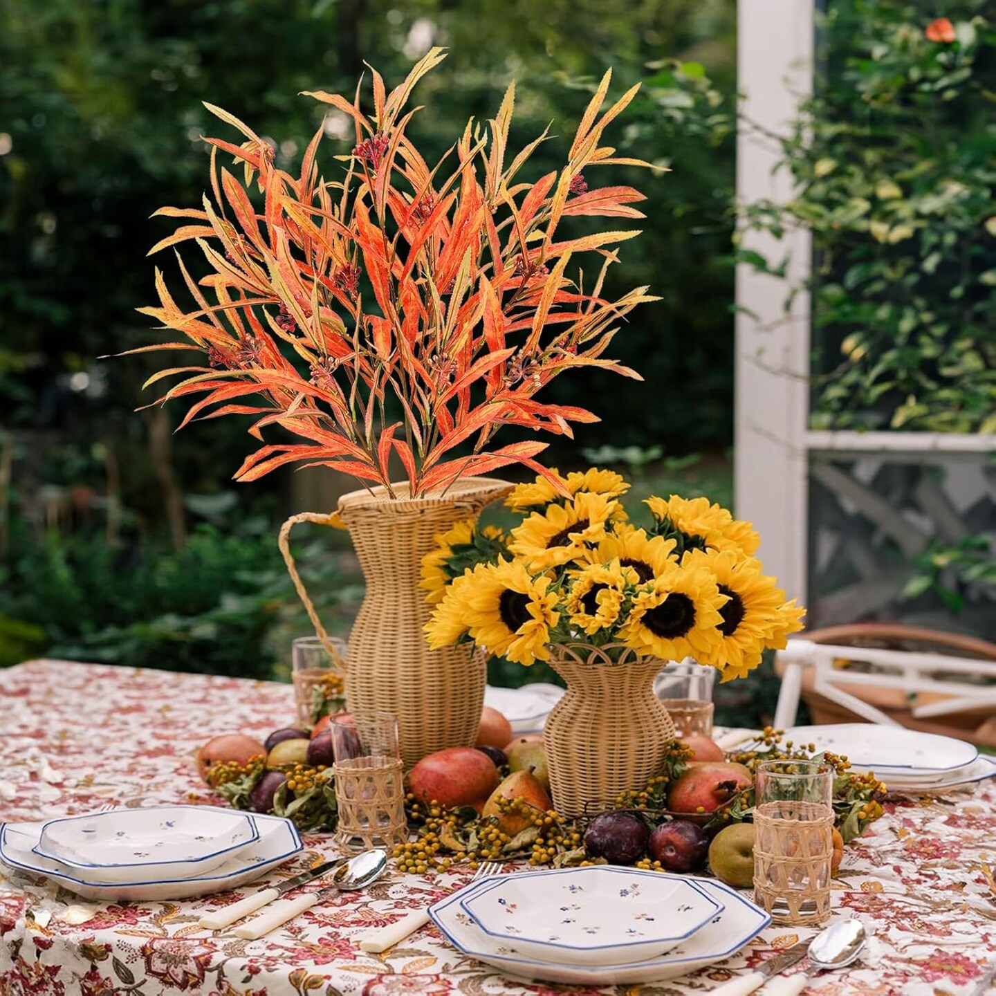 Artificial Fall Leaf Spray Plants