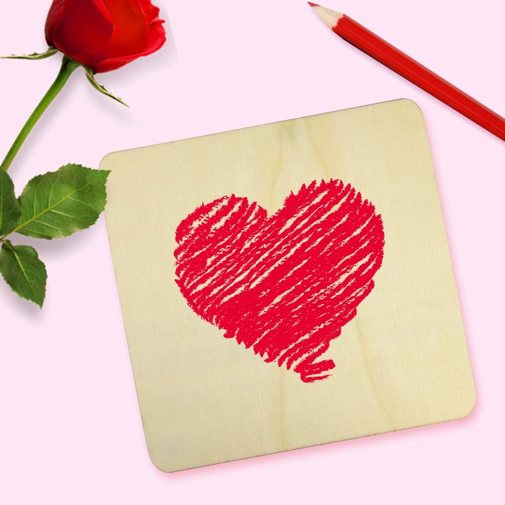 6 Pieces 8 x 8 inch Unfinished Square Blank Wood Pieces Wooden