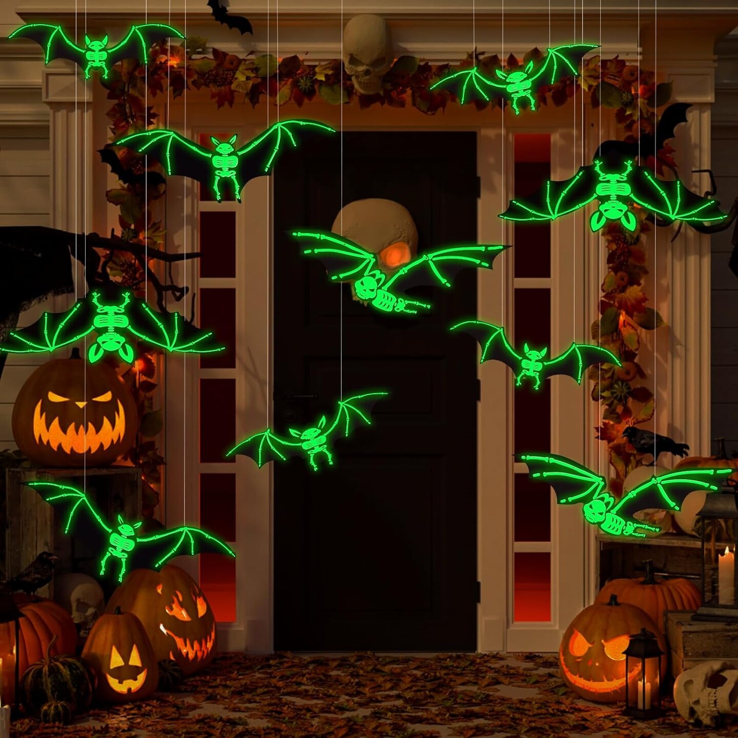 12PCS Halloween Hanging Bats Decorations
