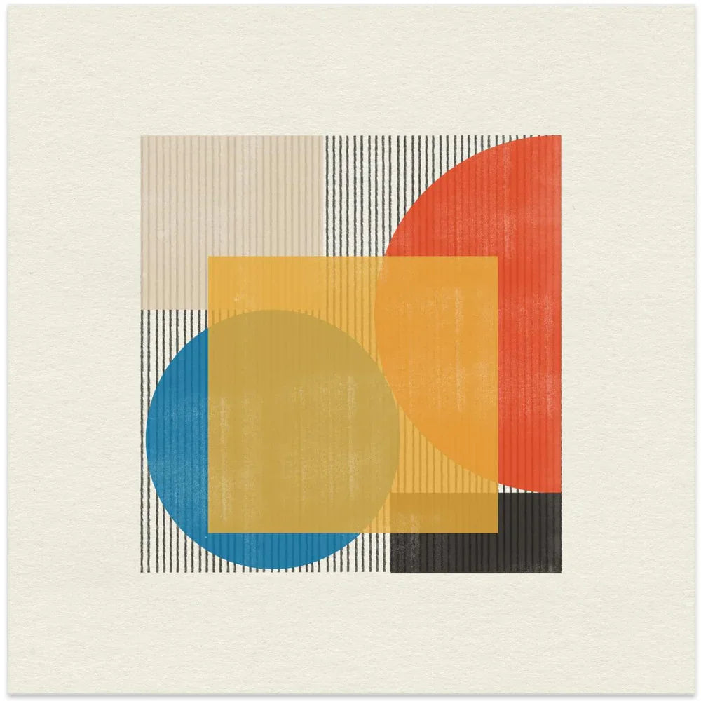 Midcentury Modern Object No2 Square 24x24 Canvas - Corporate Office Art