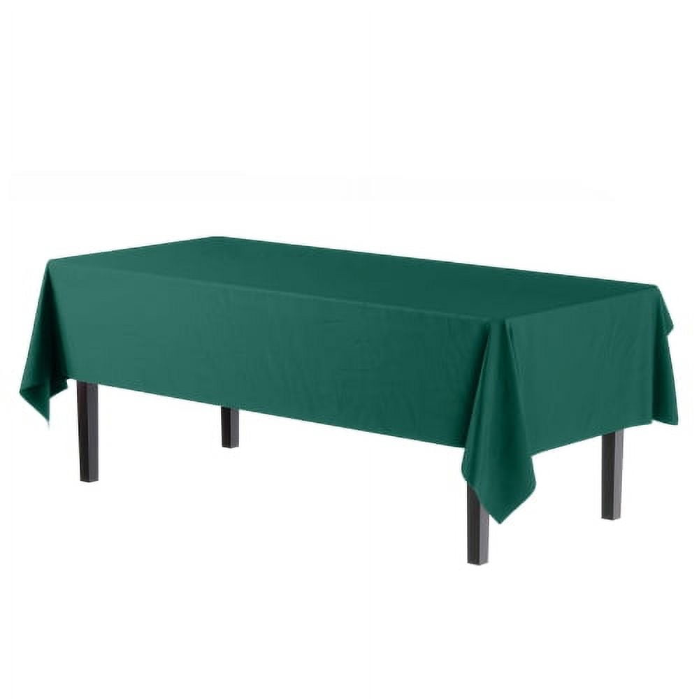 Exquisite 6-Pack Premium Plastic Tablecloth 54in. x 108in. Rectangle Plastic Table Cover