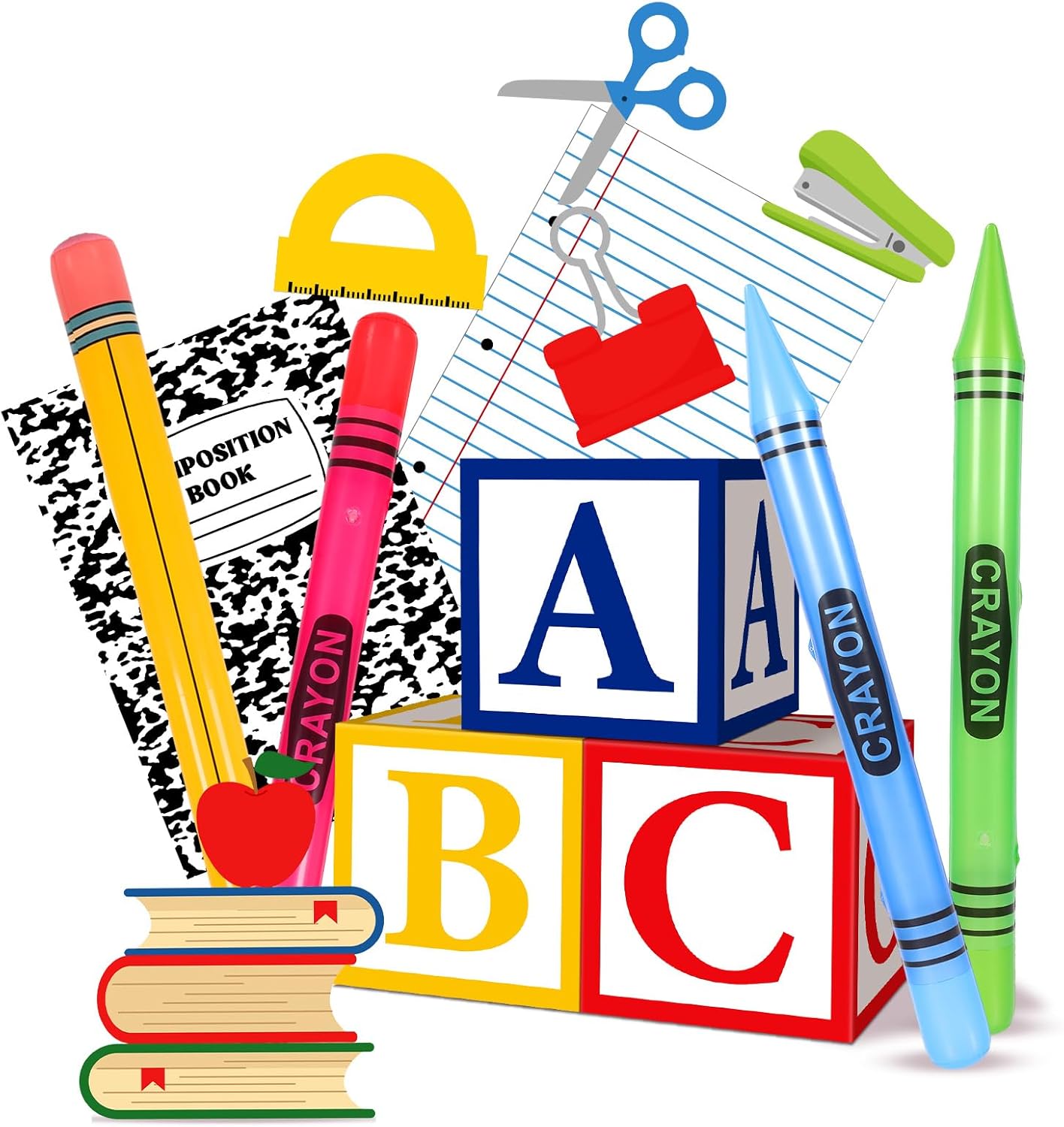 14 Pcs Giant Back to School Party Decorations