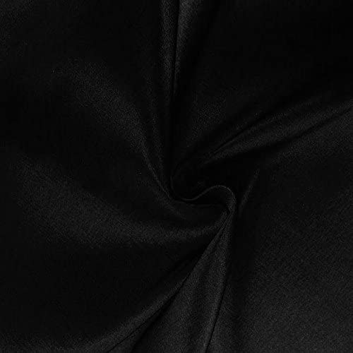 1 Yard Black Stretchable Taffeta Fabric 60" Wide for Dresses, Bridal Gowns & Crafts