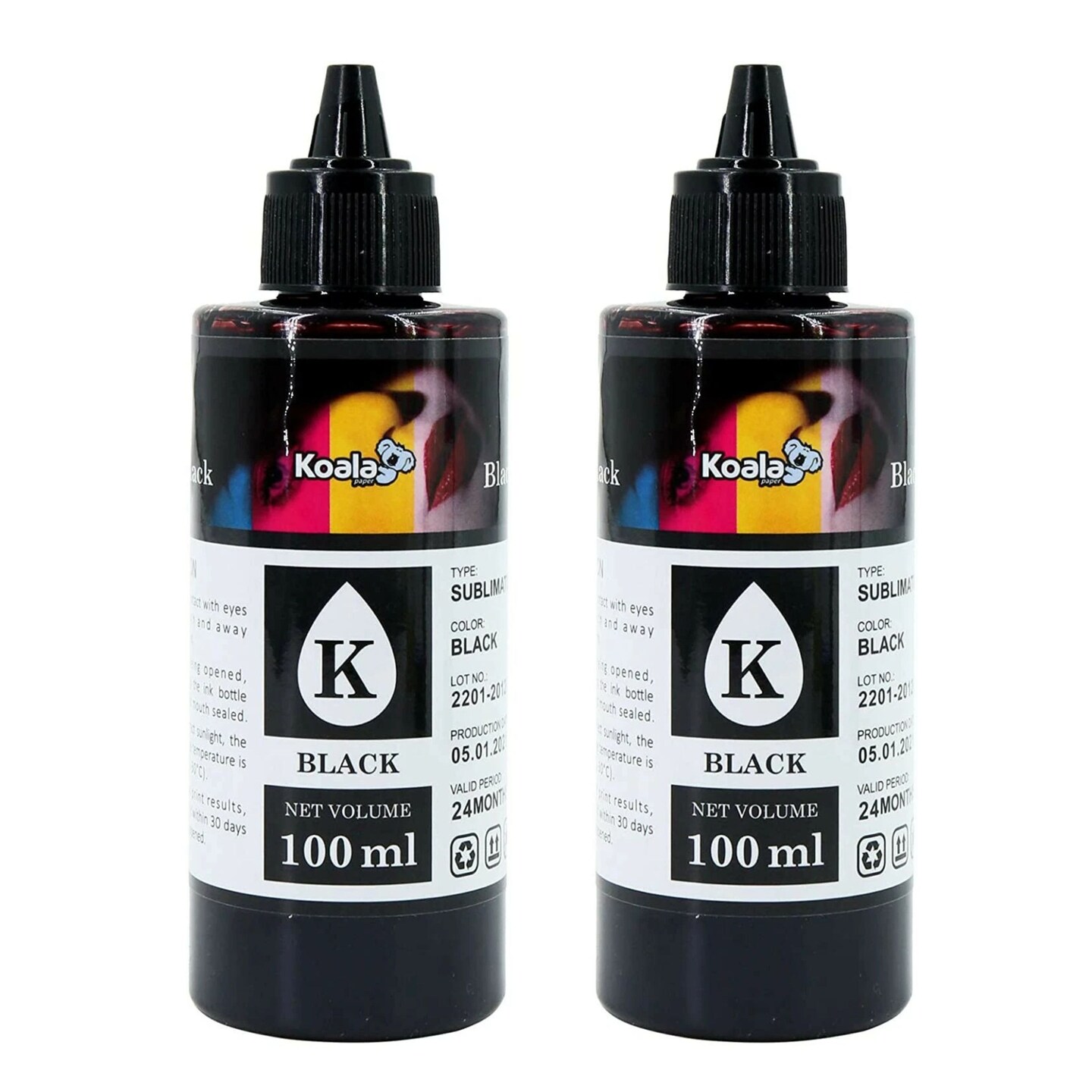 Koala Sublimation Ink 2x100ml Black - For All Epson Inkjet Printers