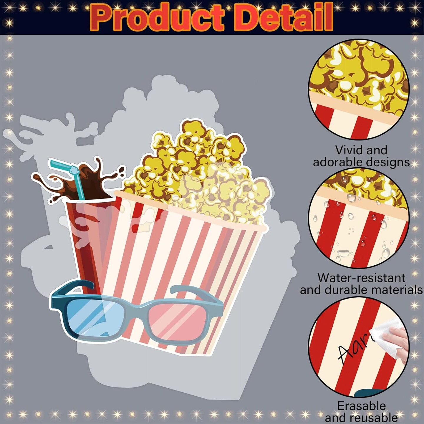 Movie Star Bulletin Board Set (Colorful) 13.39 inches x 10.63 inches
