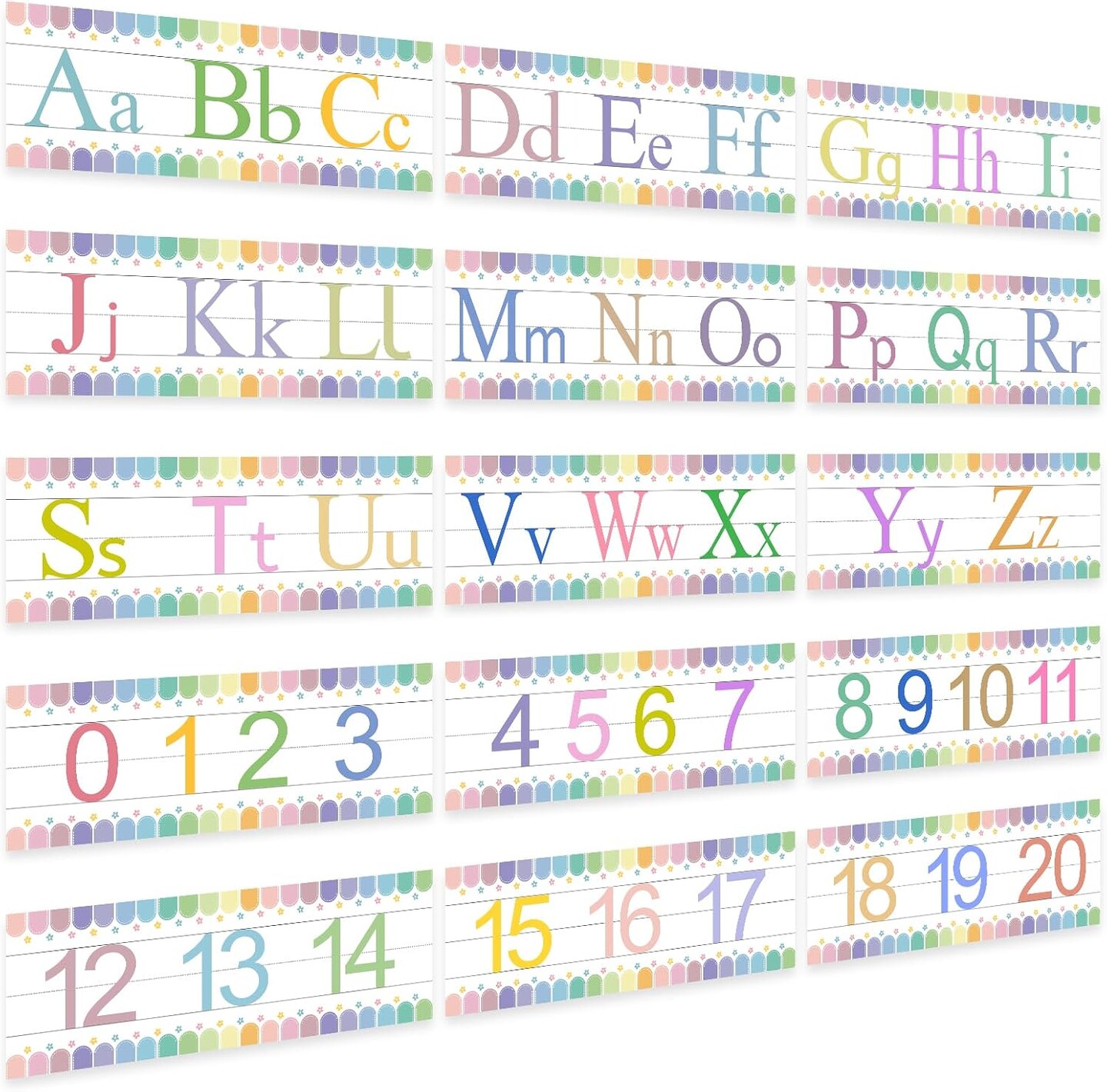 ABC Alphabet Poster Classroom Decorating Set 14.5 x 5 inches