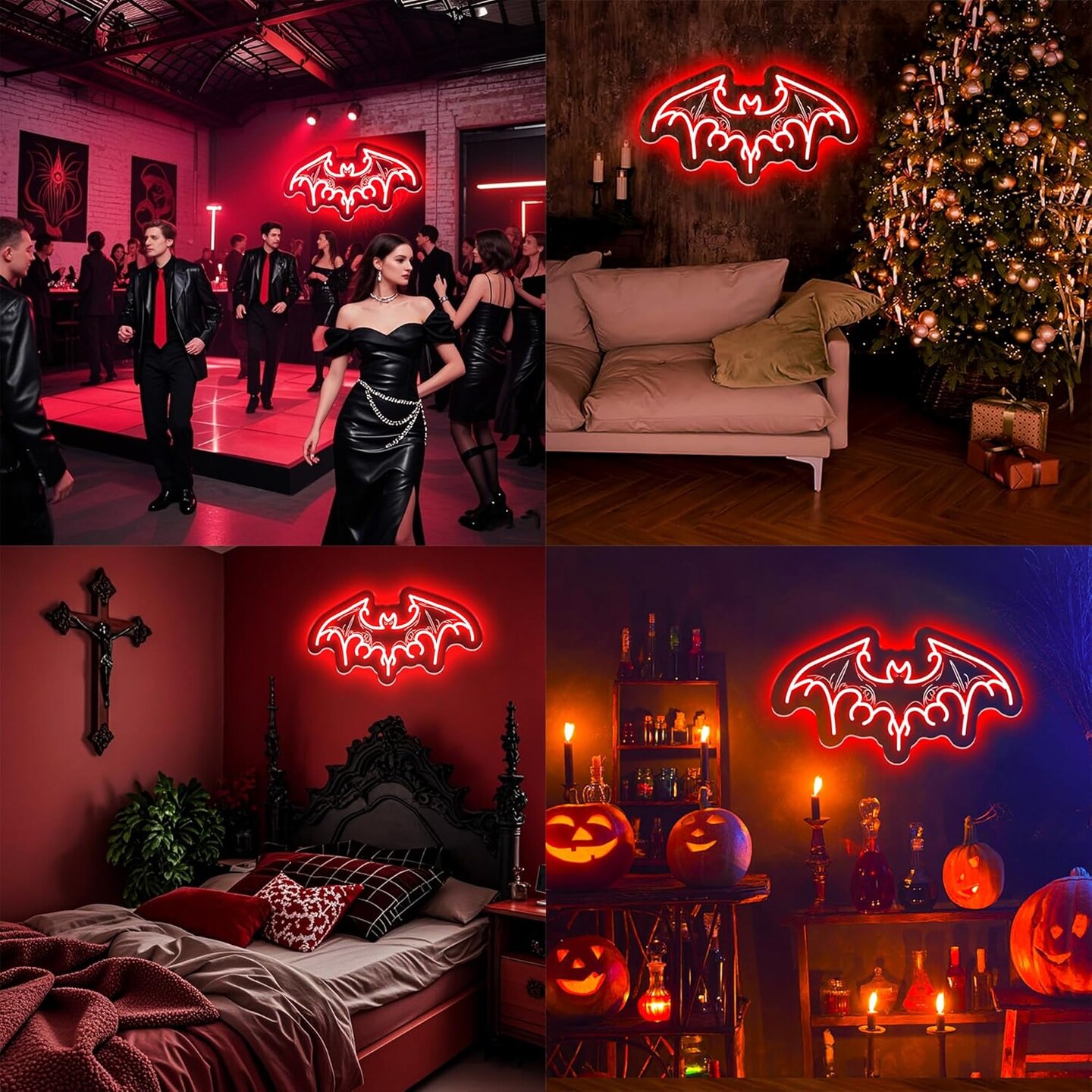 Bat Neon Sign -Spooky Halloween Decor