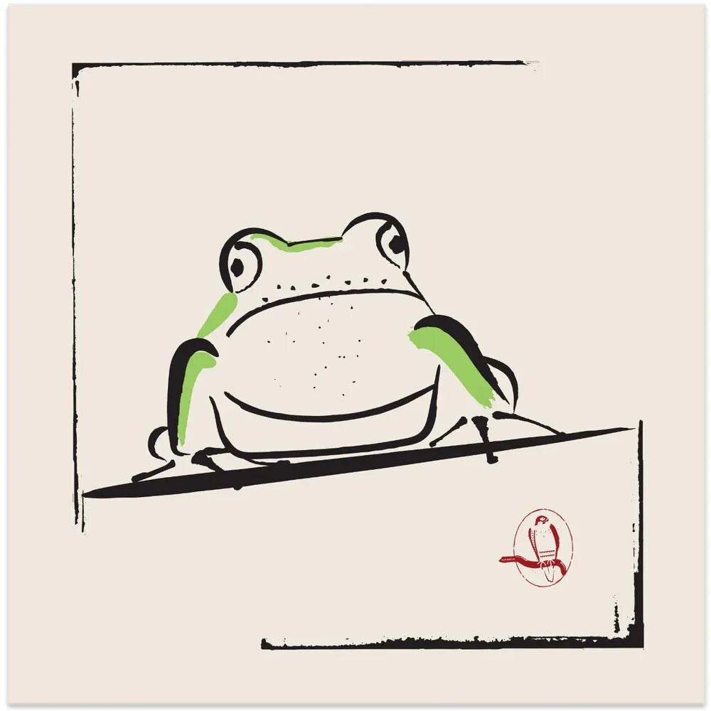 Frog Square 24x24 Canvas - Corporate Office Art