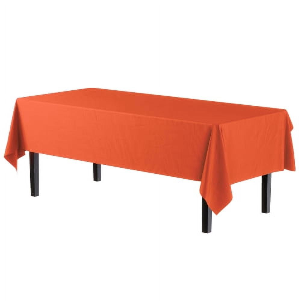 Exquisite 12-Pack Premium Plastic Tablecloth 54in. x 108in. Rectangle Plastic Table Cover