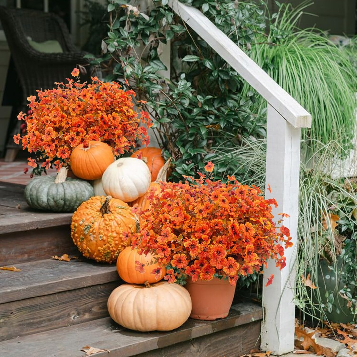 Artificial Mums Fall Flowers - 12 Bundles