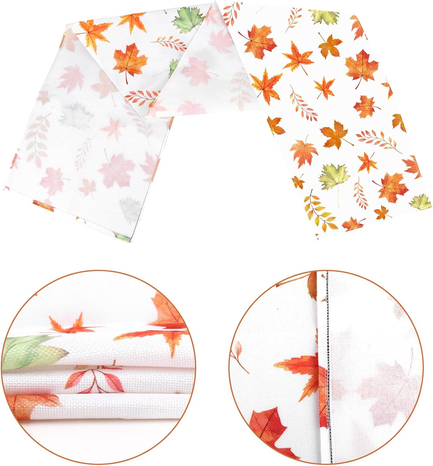 Fall Table Runner - Maple Leaf Table Runner (Yellow) 13.8 x 72 inch