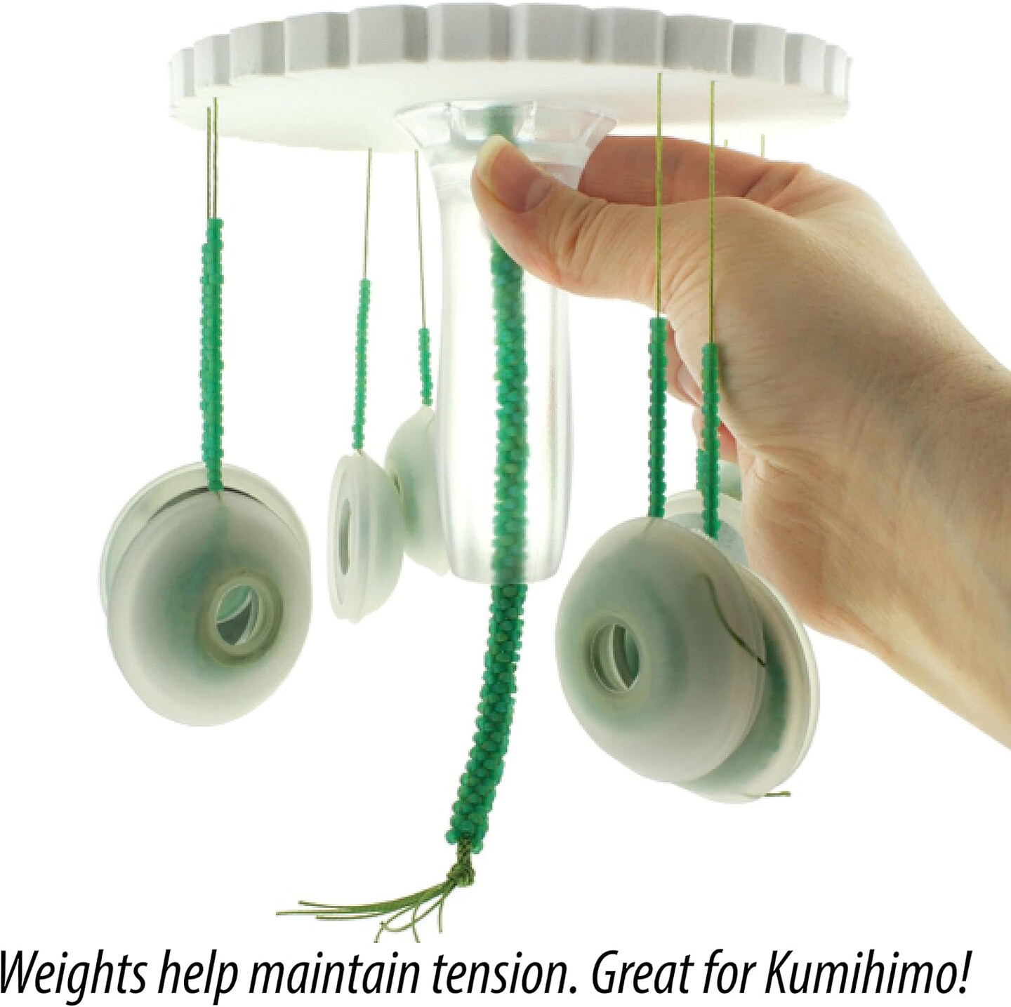 The Beadsmith Bob-EEZ Cord Management – No-Tangle Thread Bobbins with 24 Gram Weights – 1-7/8”, Bag of 8 Pieces – Storage Organization – Jewelry Tools for Kumihimo Braiding and Macrame Designs