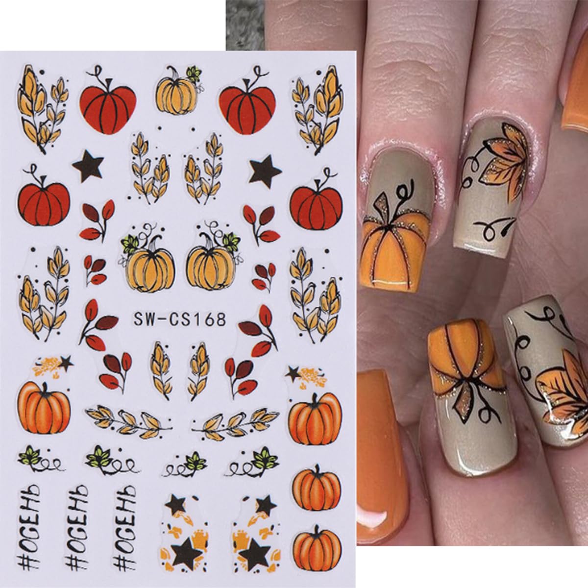 Fall Nail Art Stickers Decals Autumn