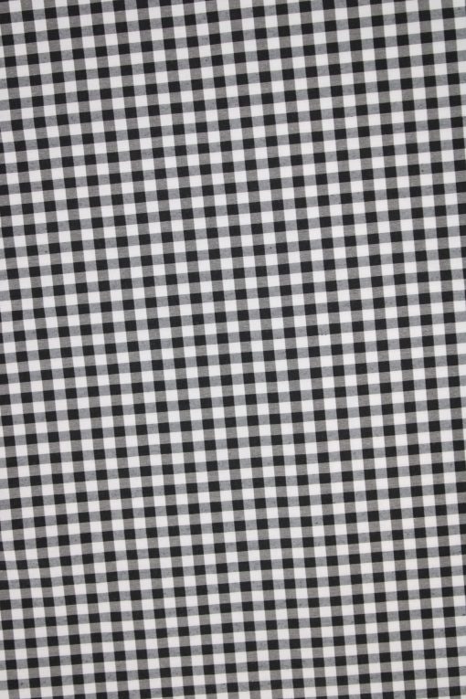 1 Yard Fine Black Gingham Poly Cotton Fabric 1/8 Inch Small Check Non Stretch 58/59 Inch Wide
