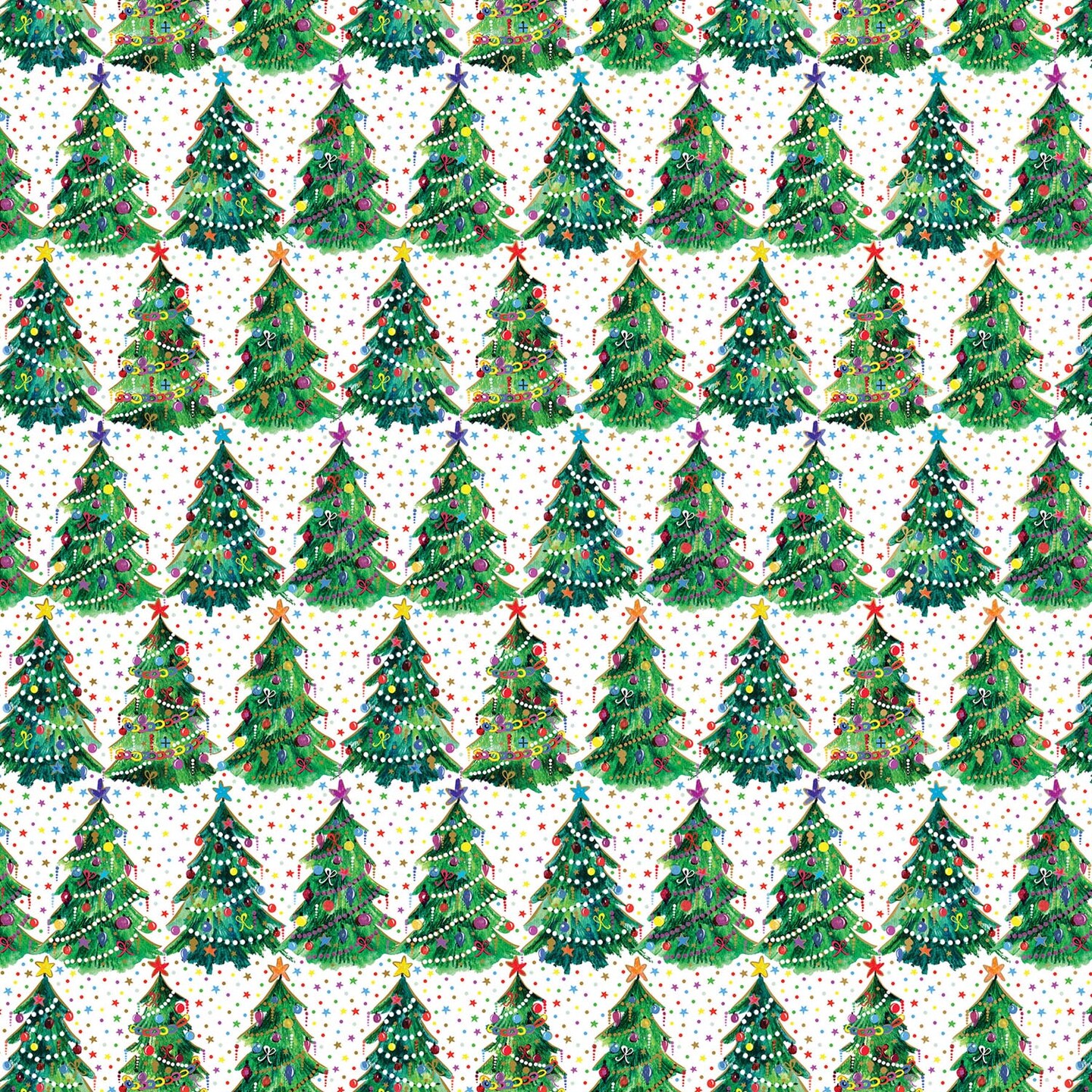 Pack/6 Rolls: Christmas Trees Gift Wrap - Jumbo Roll (30&#x22; x 10 ft.)