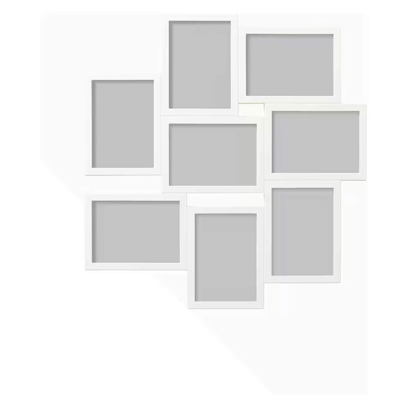 White Collage Frame for 8 Photos 5x7&#x22; Lightweight Multi Photo Display