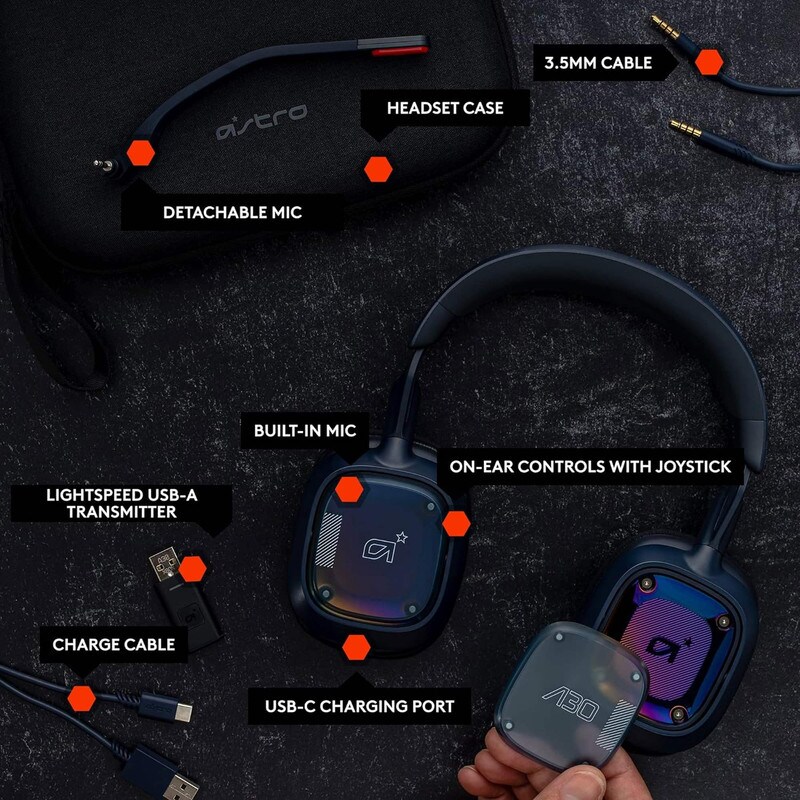 Logitech G Astro A30 Wireless Gaming Headset Navy Red