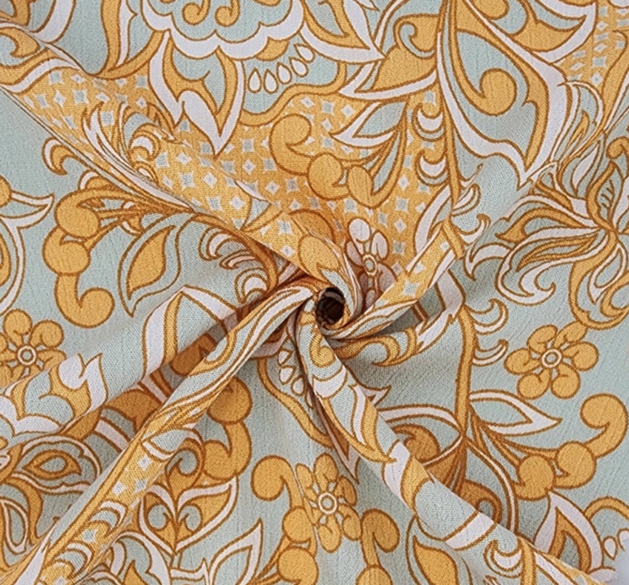 1 Yard Yellow Rayon Crinkle Lightweight Breathable Fabric For Summer Dresses 50/52" Width