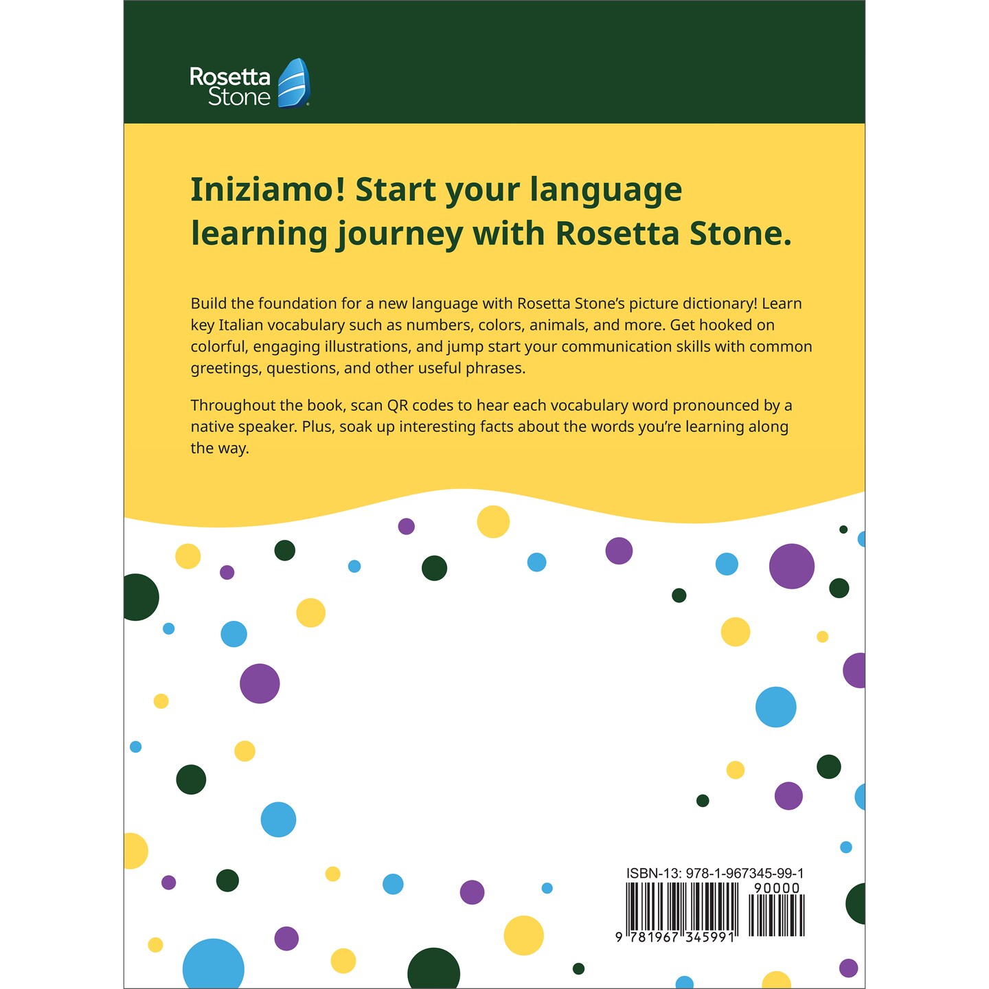 Rosetta Stone Italian Picture Dictionary, Italy Vocabulary Builder and Language Learning Book, Learn to Read and Pronounce Basic Sight Words, Common Phrases, and More