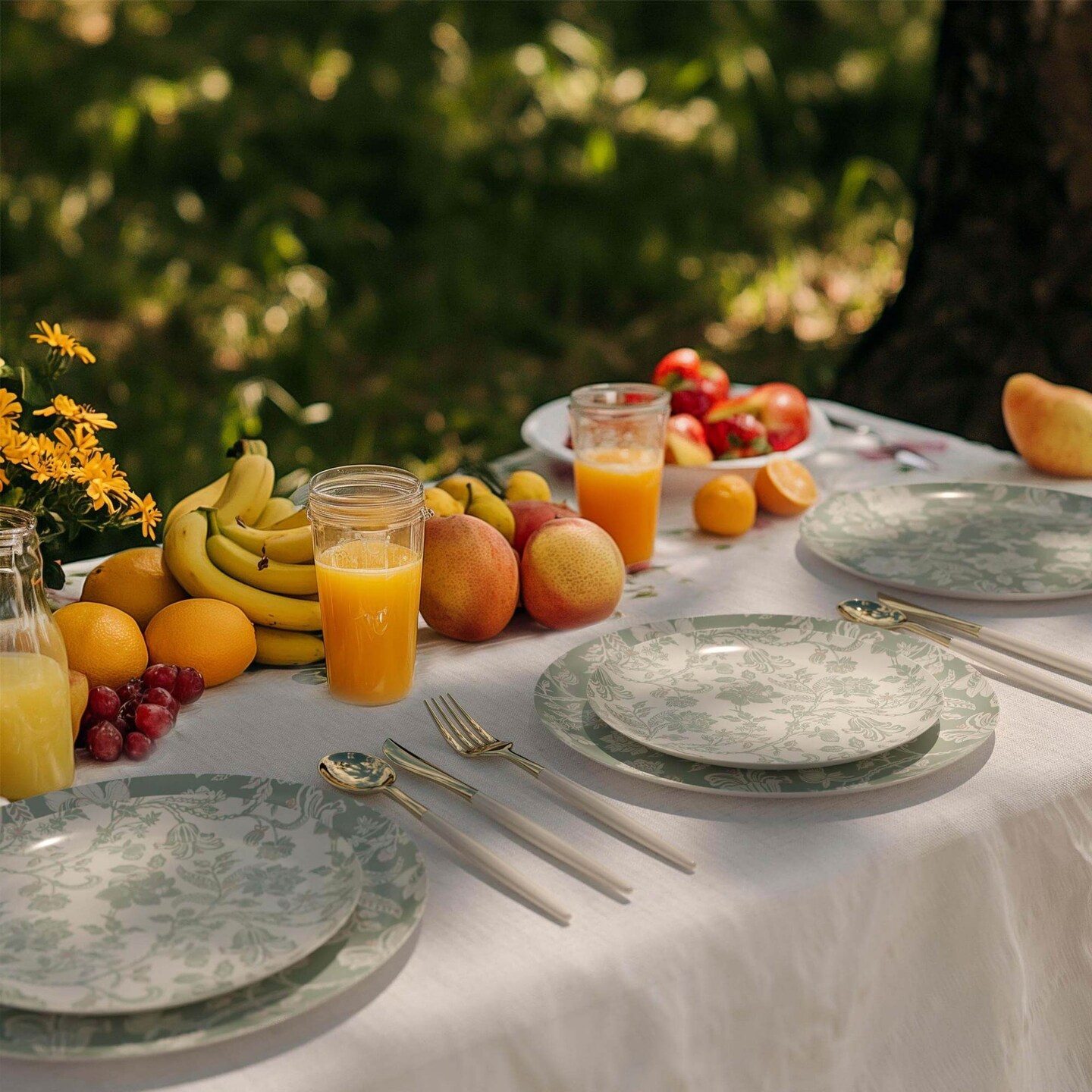 32 Count Gracy Design Elegant Paper Plates Combo Set Disposable Party Dinnerware 10 In. + 8 In.
