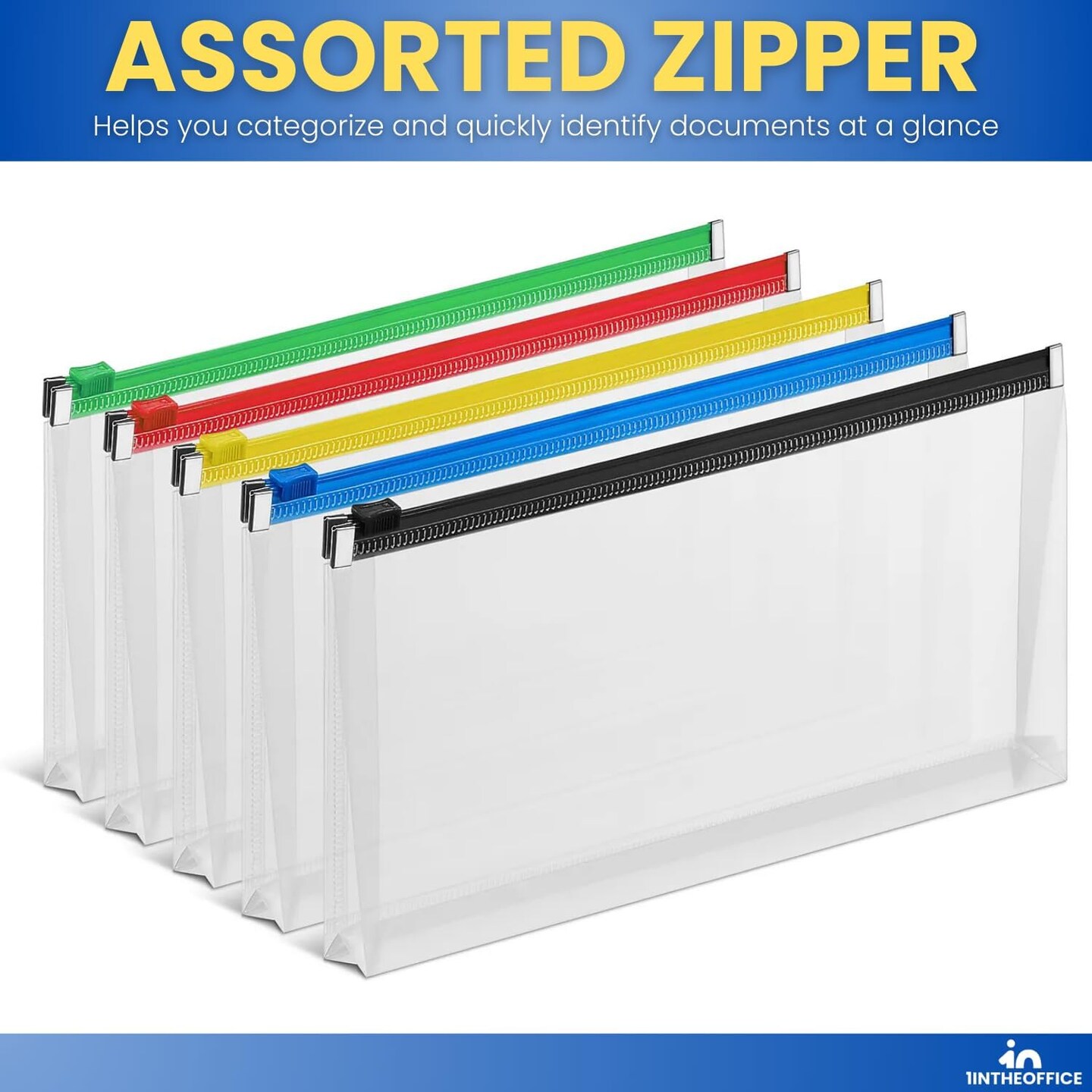 Plastic Filing Envelopes with Zipper Closure